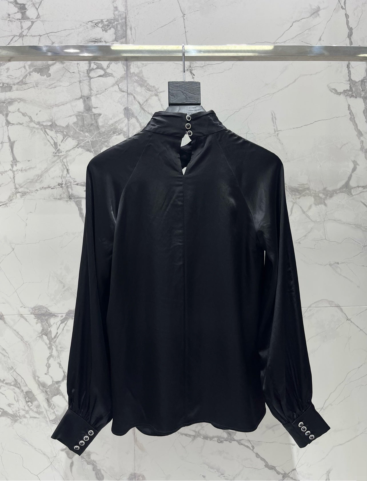 🔥Highest Quality🔥26SS NEW Hollow neckline patchwork balloon sleeve shirt
