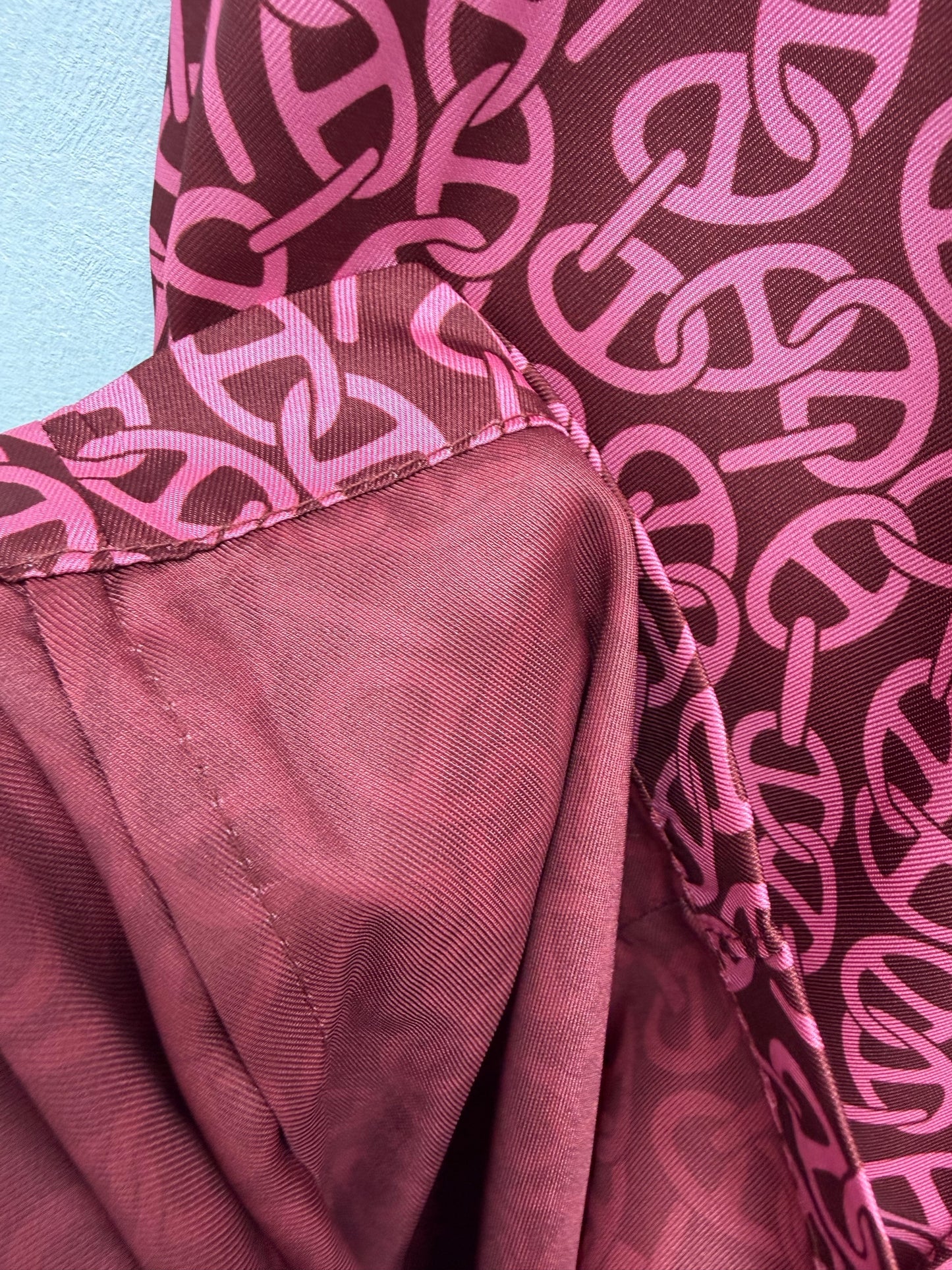 26SS NEW silk pig nose print wide leg pants