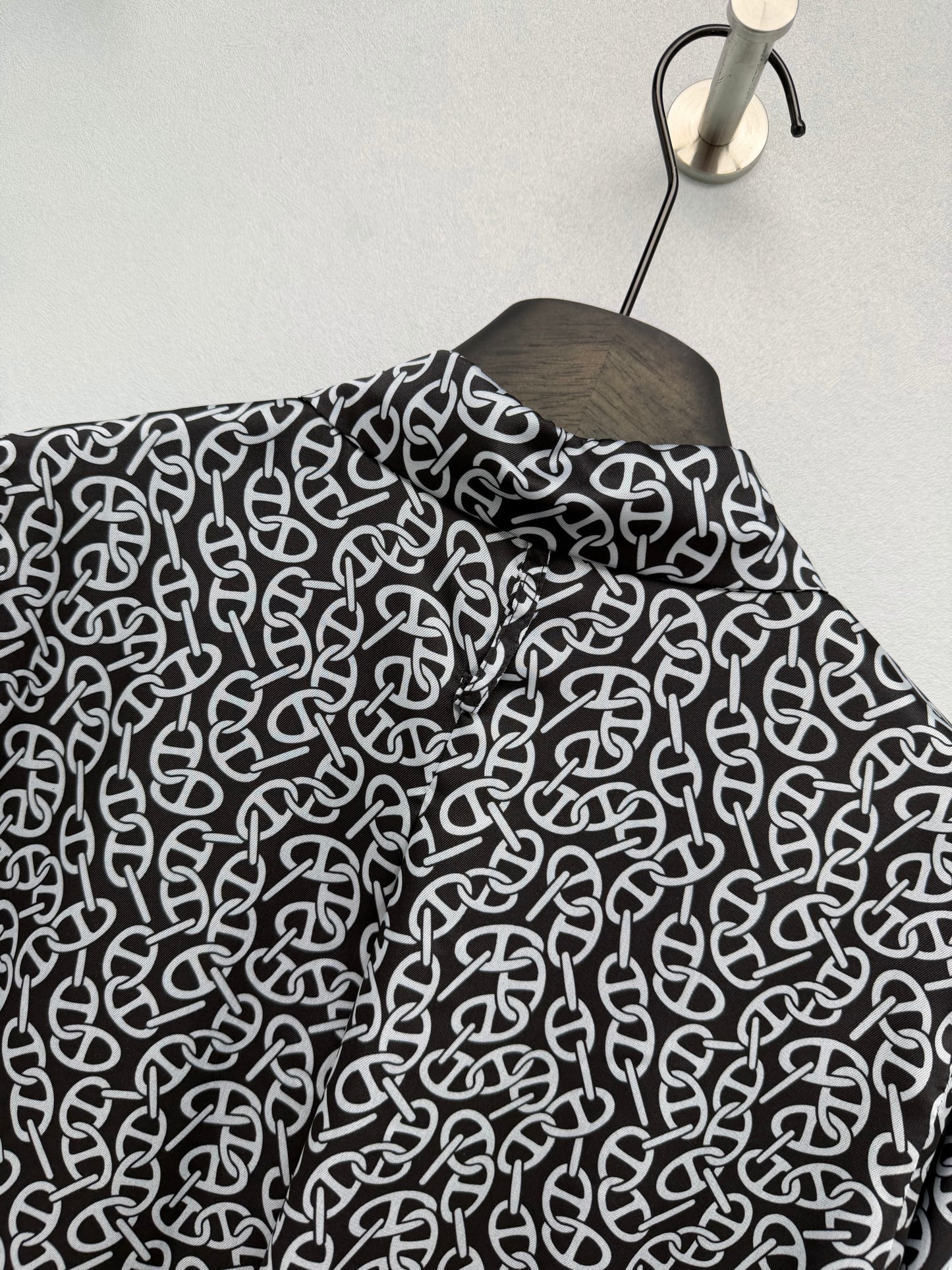 26SS NEW Silk pig nose print lapel long sleeve shirt
