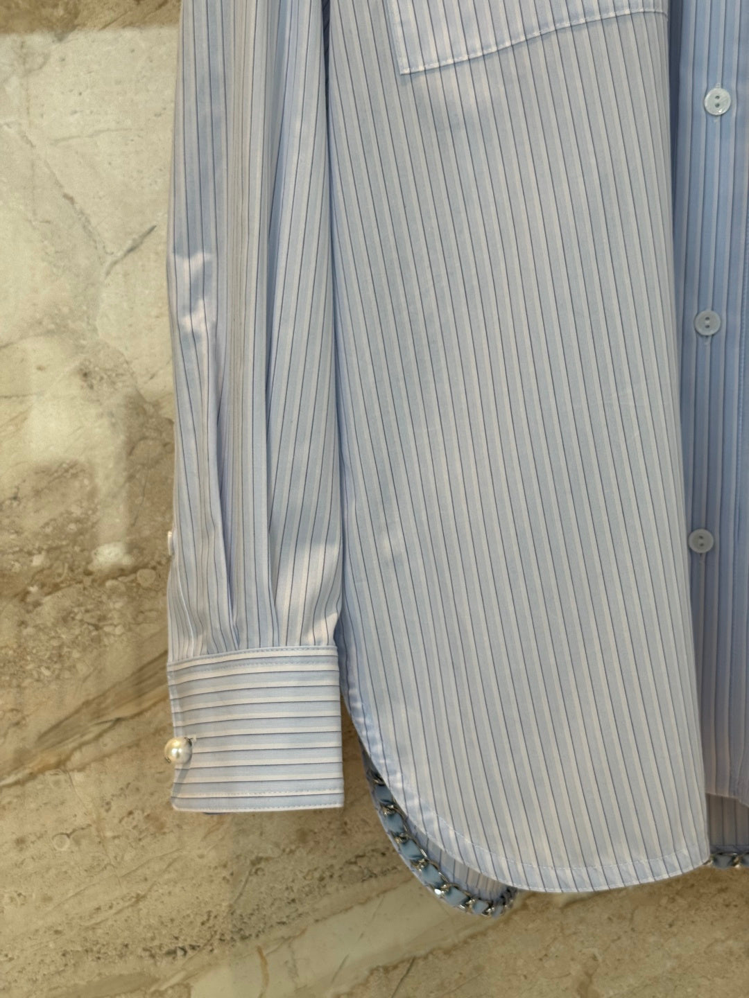 🔥Highest Quality🔥26SS NEW blue and white vertical striped swallowtail lapel shirt