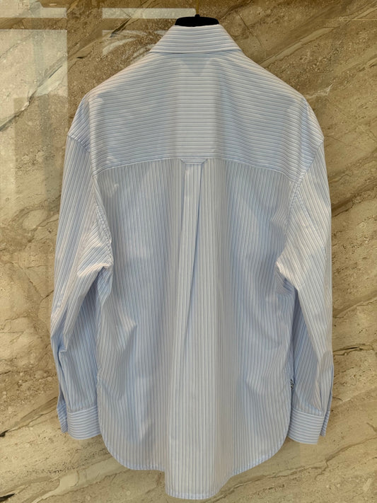 🔥Highest Quality🔥26SS NEW blue and white vertical striped swallowtail lapel shirt