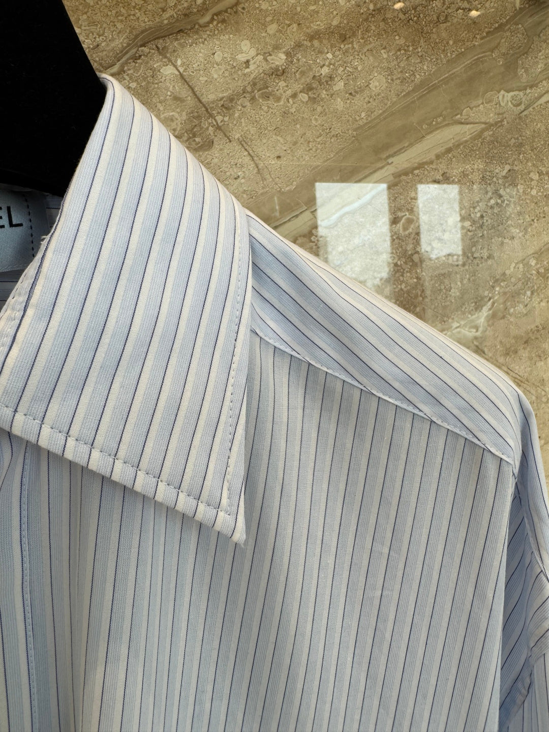 🔥Highest Quality🔥26SS NEW blue and white vertical striped swallowtail lapel shirt