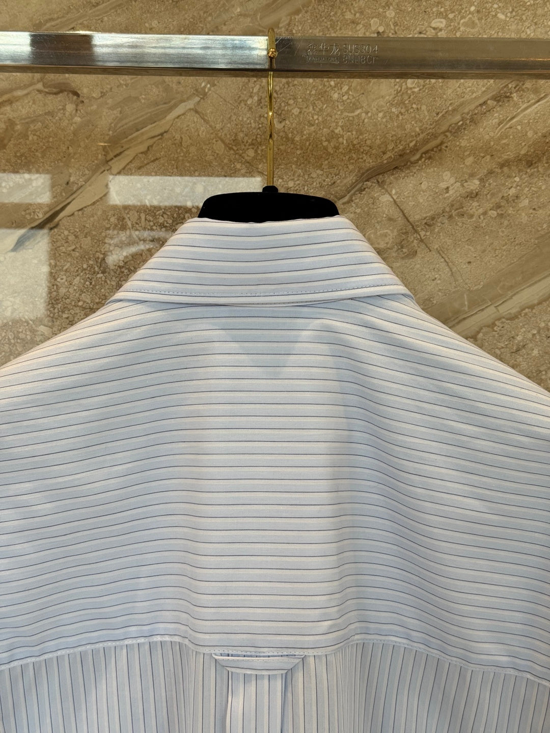 🔥Highest Quality🔥26SS NEW blue and white vertical striped swallowtail lapel shirt