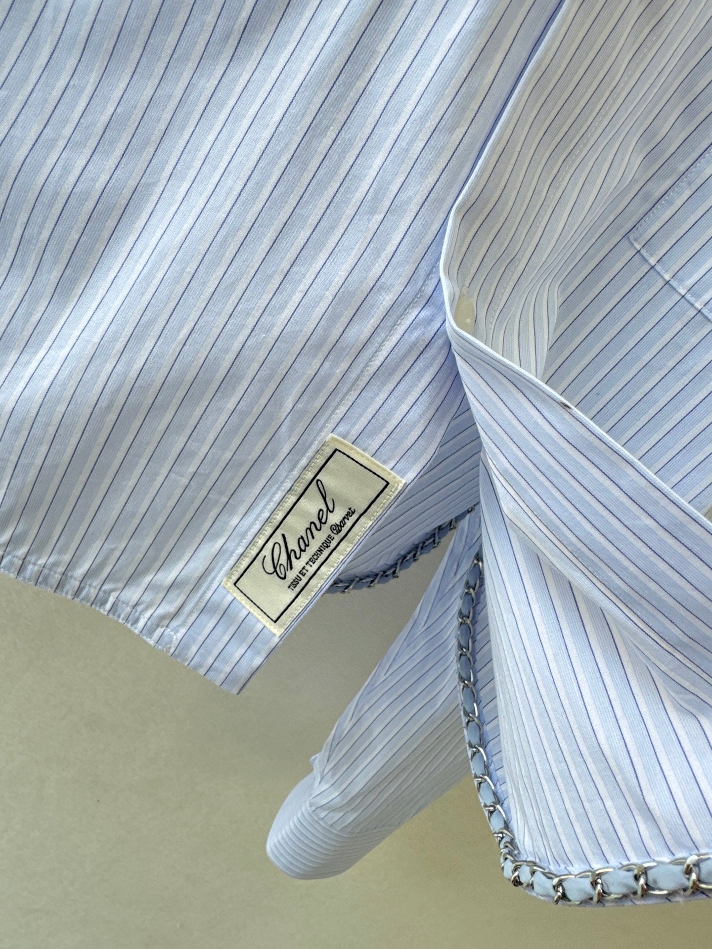 🔥HOT🔥26SS NEW blue and white vertical striped short lapel shirt