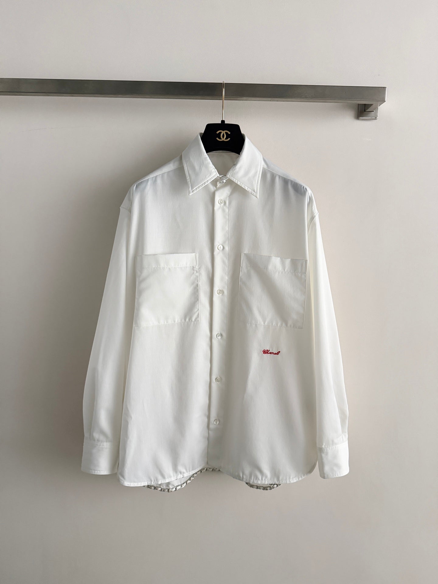 🔥Highest Quality🔥26SS NEW White double pocket long sleeve shirt