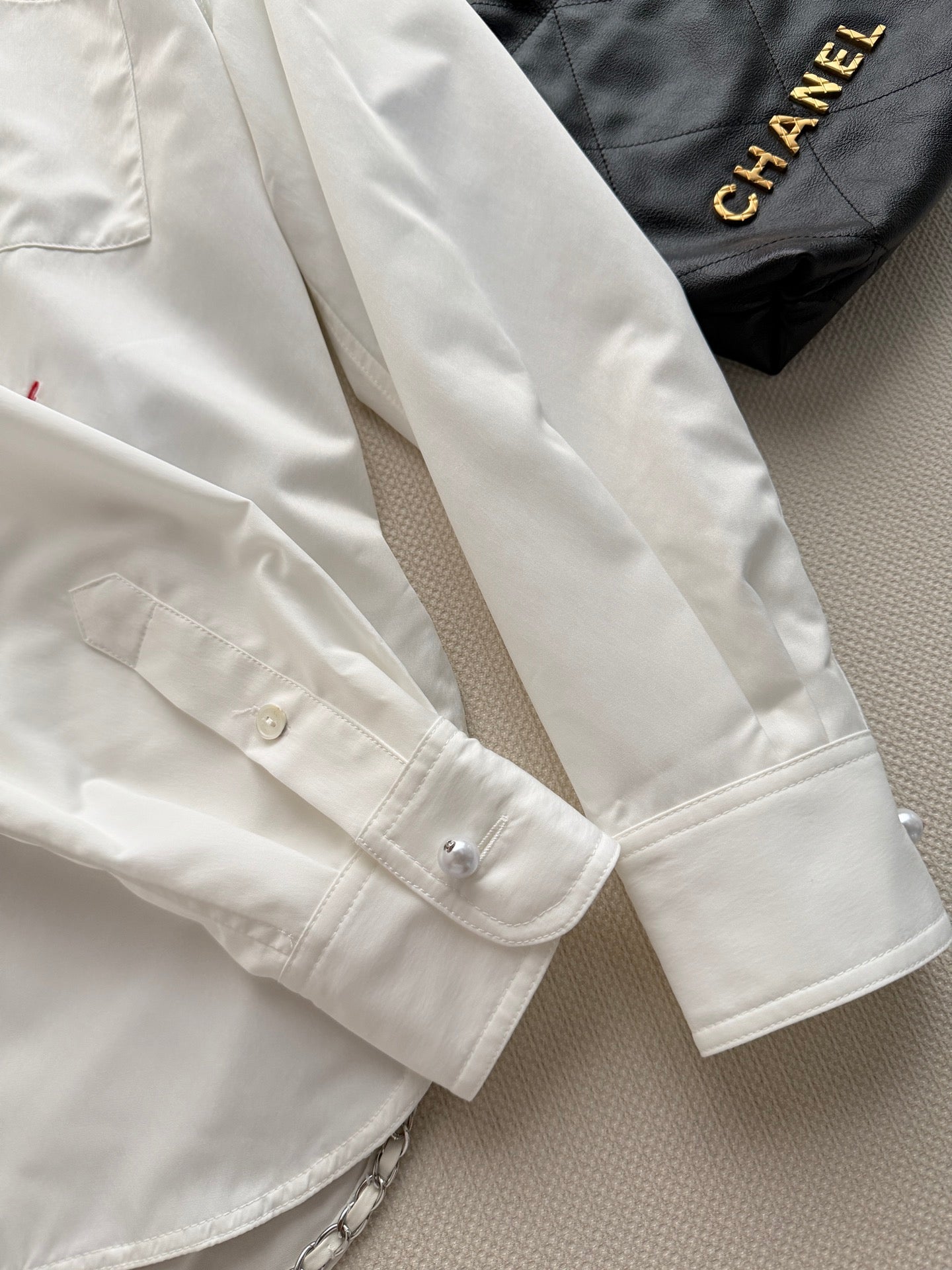 🔥Highest Quality🔥26SS NEW White double pocket long sleeve shirt