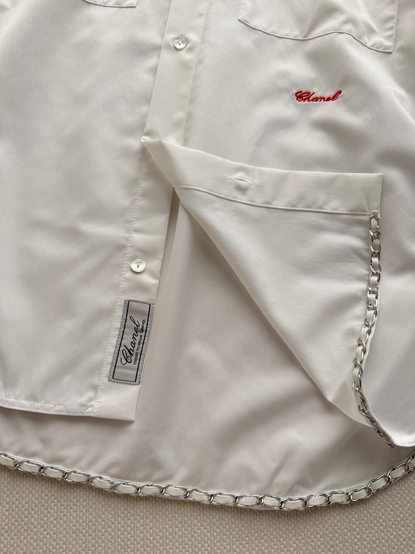 🔥Highest Quality🔥26SS NEW White double pocket long sleeve shirt