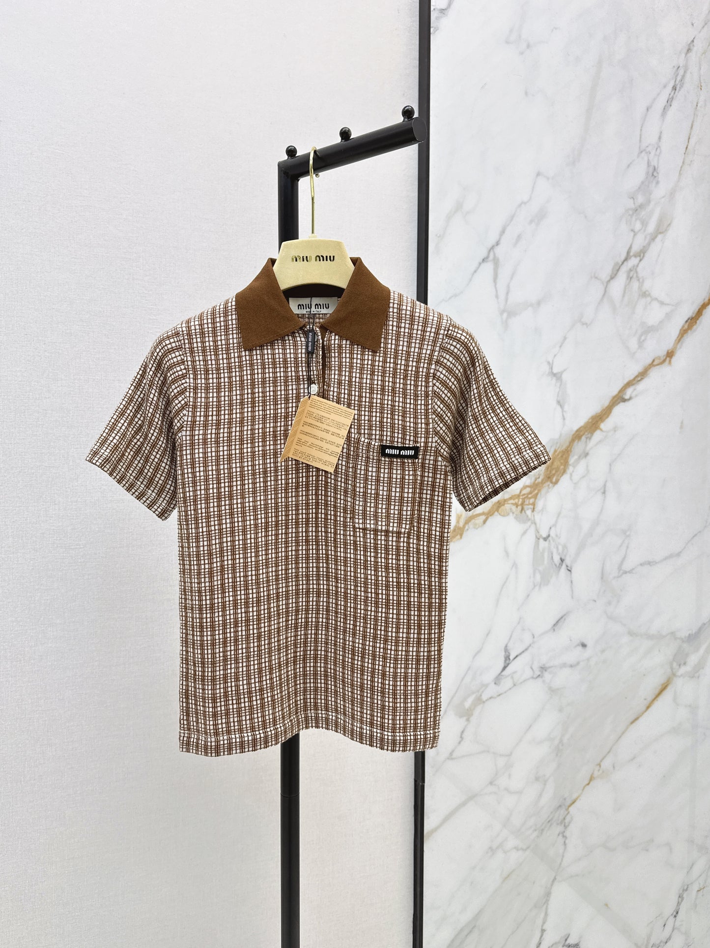 26SS NEW Age-defying Plaid Polo Knit Sweater