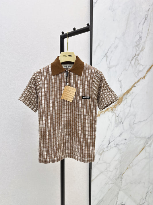 26SS NEW Age-defying Plaid Polo Knit Sweater