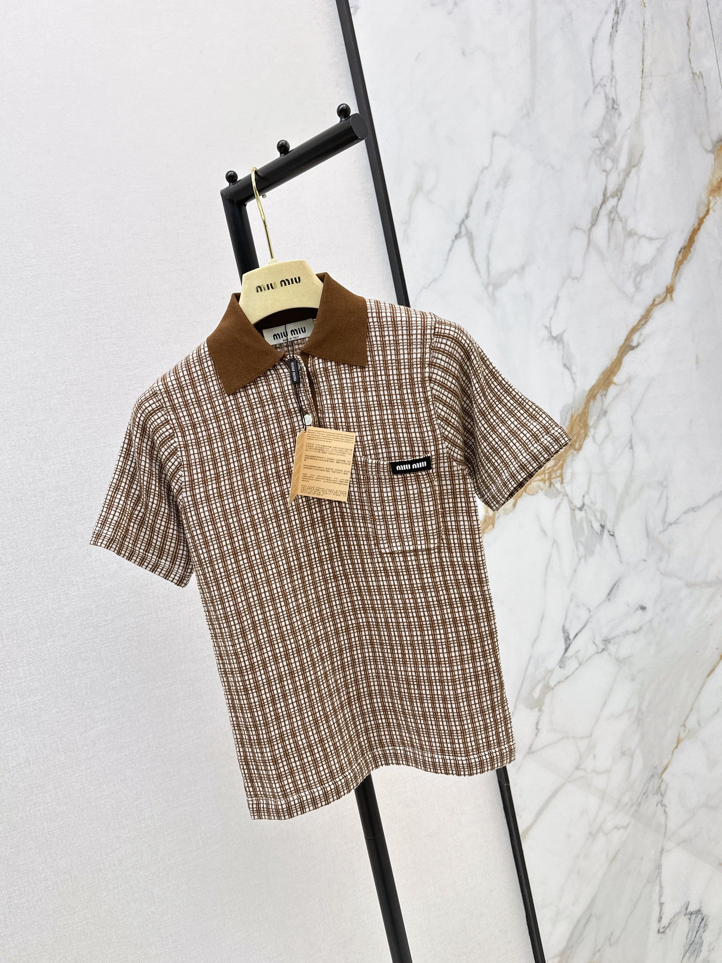 26SS NEW Age-defying Plaid Polo Knit Sweater