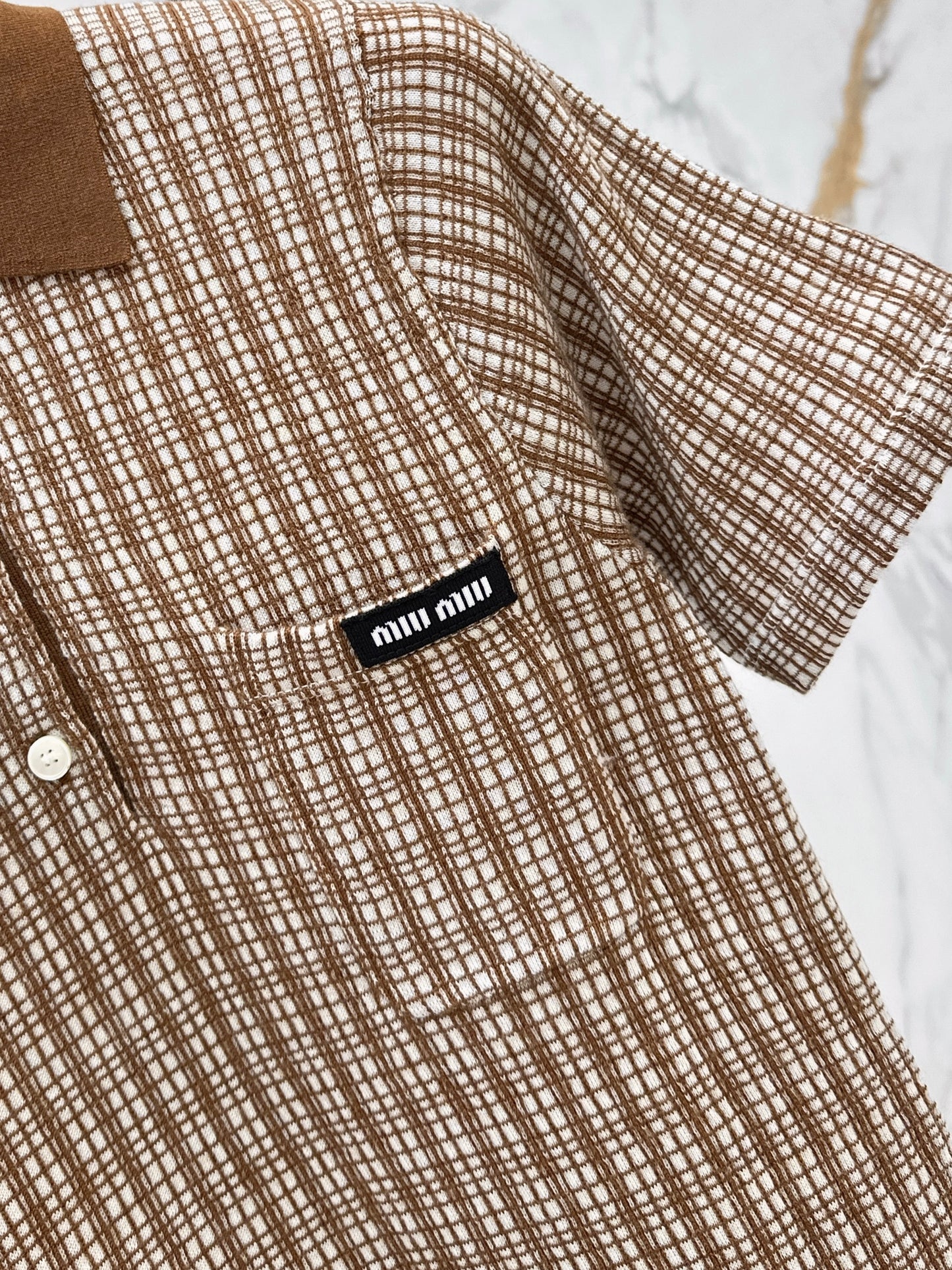 26SS NEW Age-defying Plaid Polo Knit Sweater
