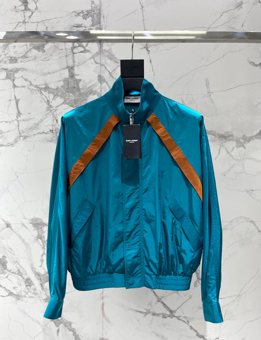 26SS NEW Stand Collar Color Block Lightweight Jacket