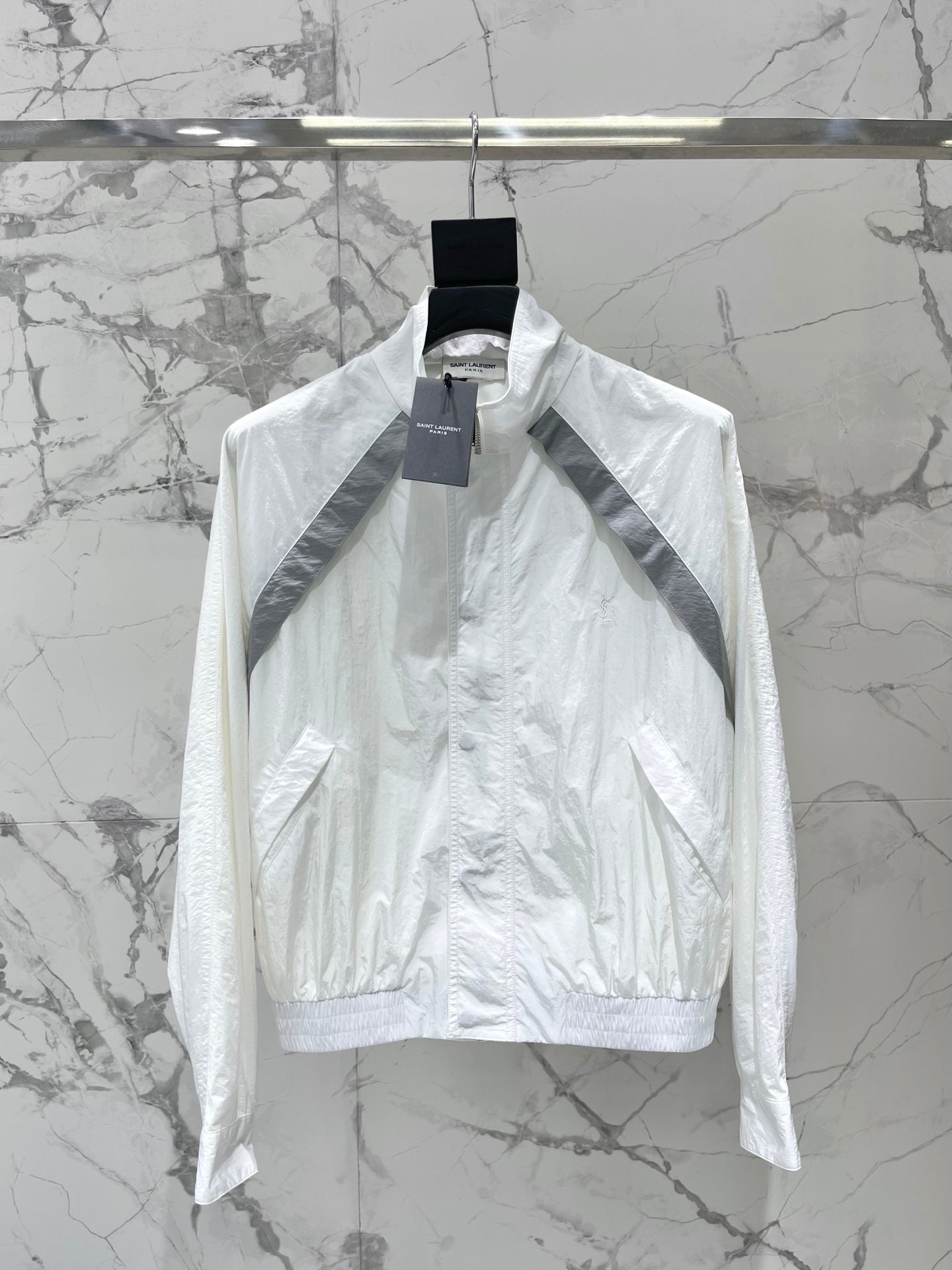 26SS NEW Stand Collar Color Block Lightweight Jacket