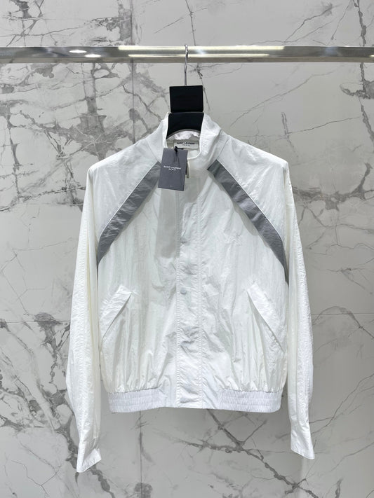26SS NEW Stand Collar Color Block Lightweight Jacket