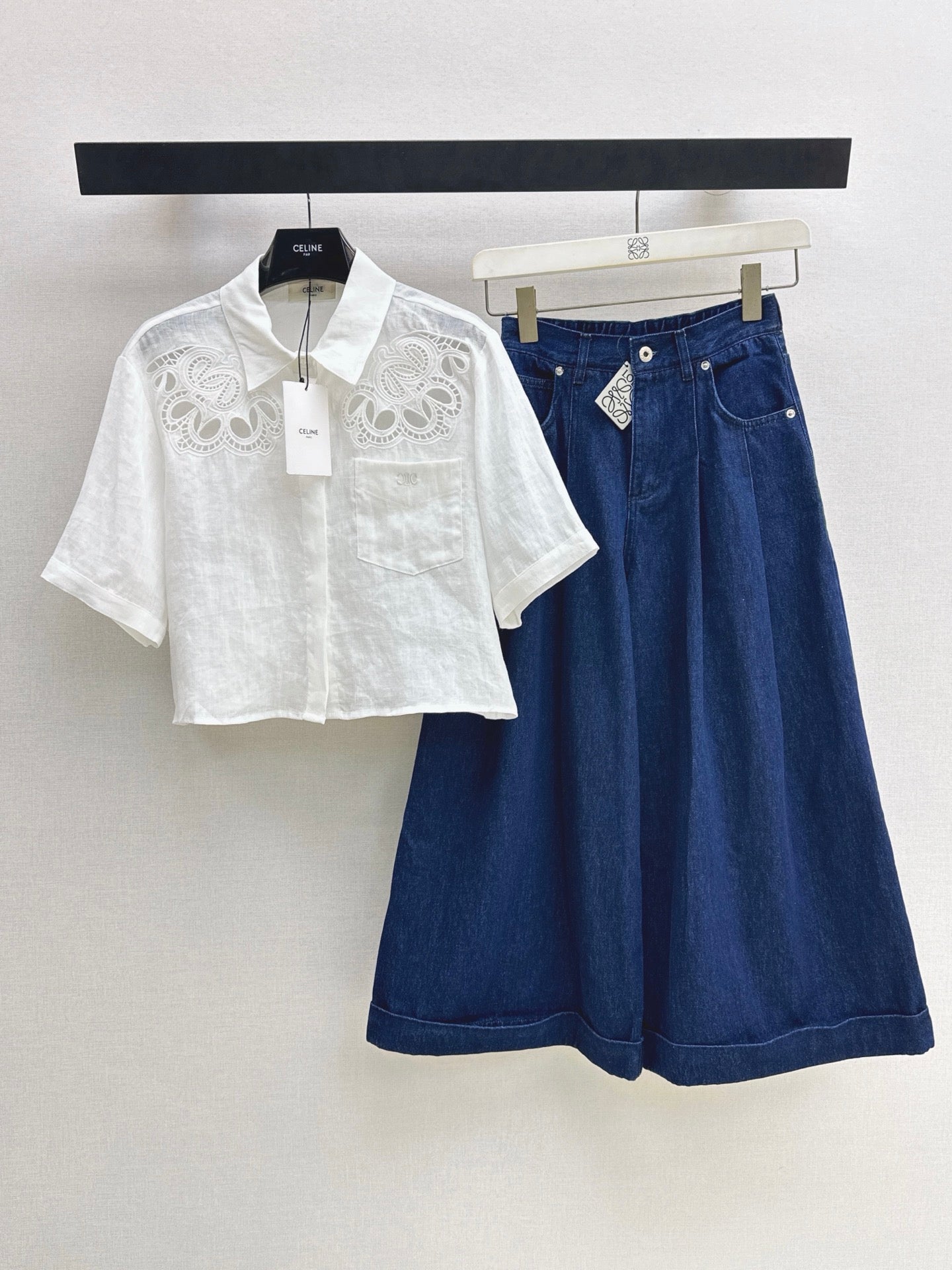 26SS NEW Resort style short embroidered shirt