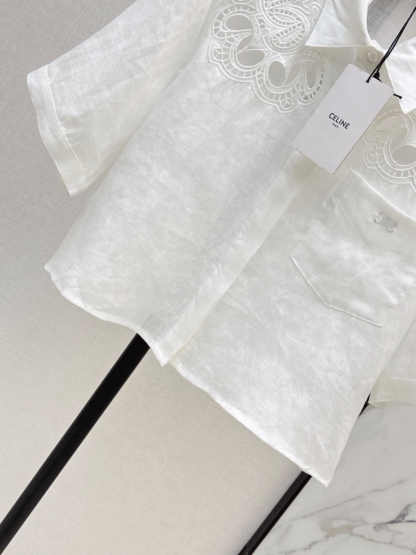 26SS NEW Resort style short embroidered shirt