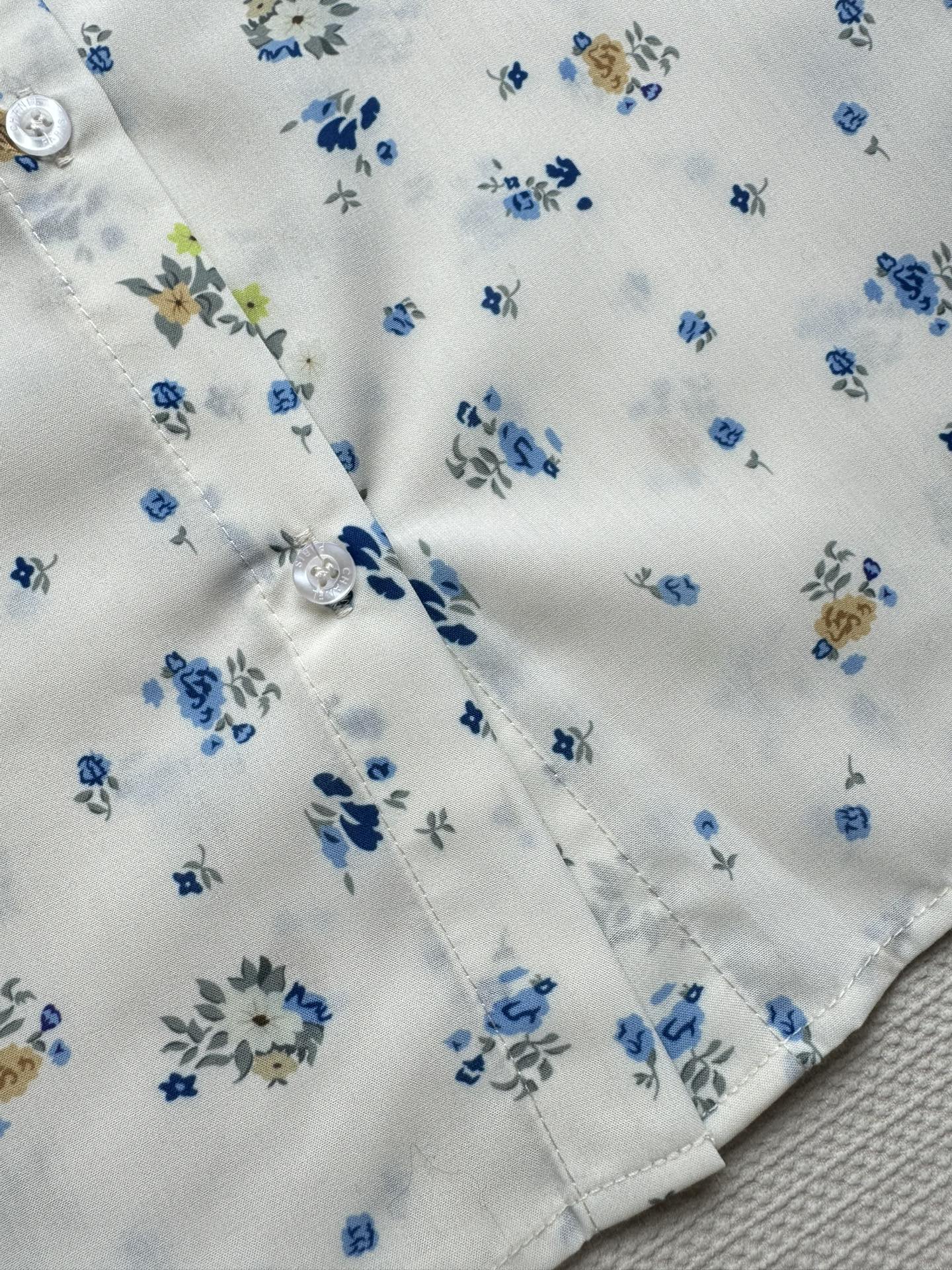 26SS NEW Court Style Floral Vest Shirt