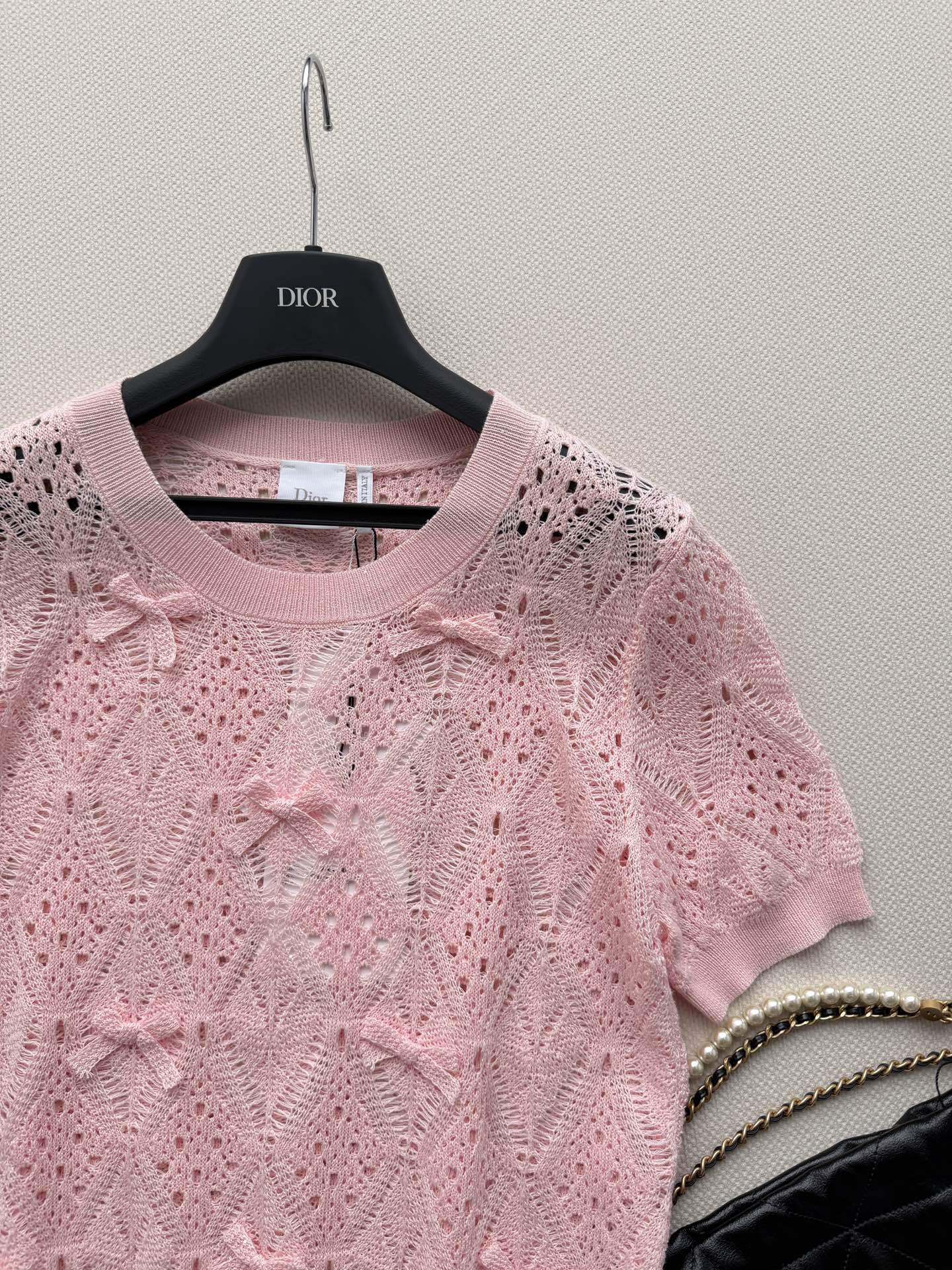 26SS NEW Hollow Knitted Short Sleeve