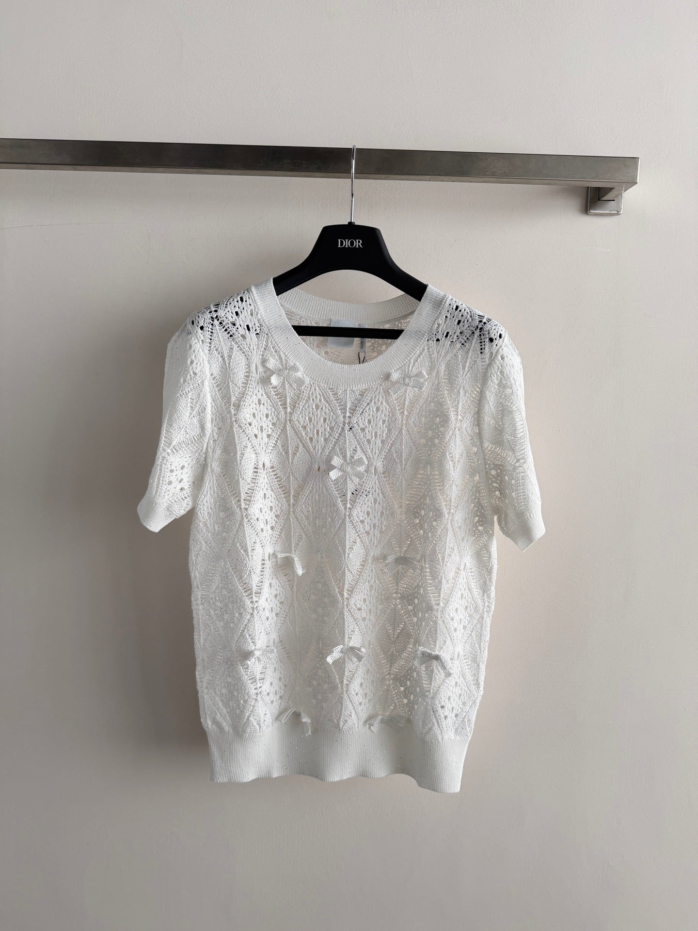 26SS NEW Hollow Knitted Short Sleeve