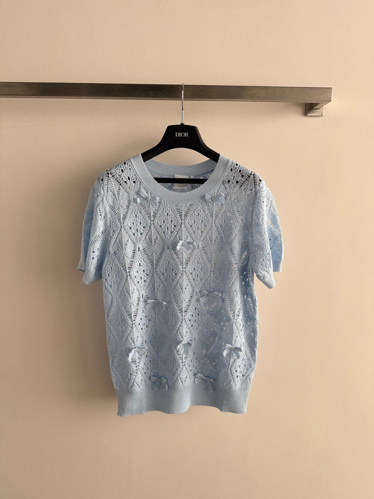 26SS NEW Hollow Knitted Short Sleeve