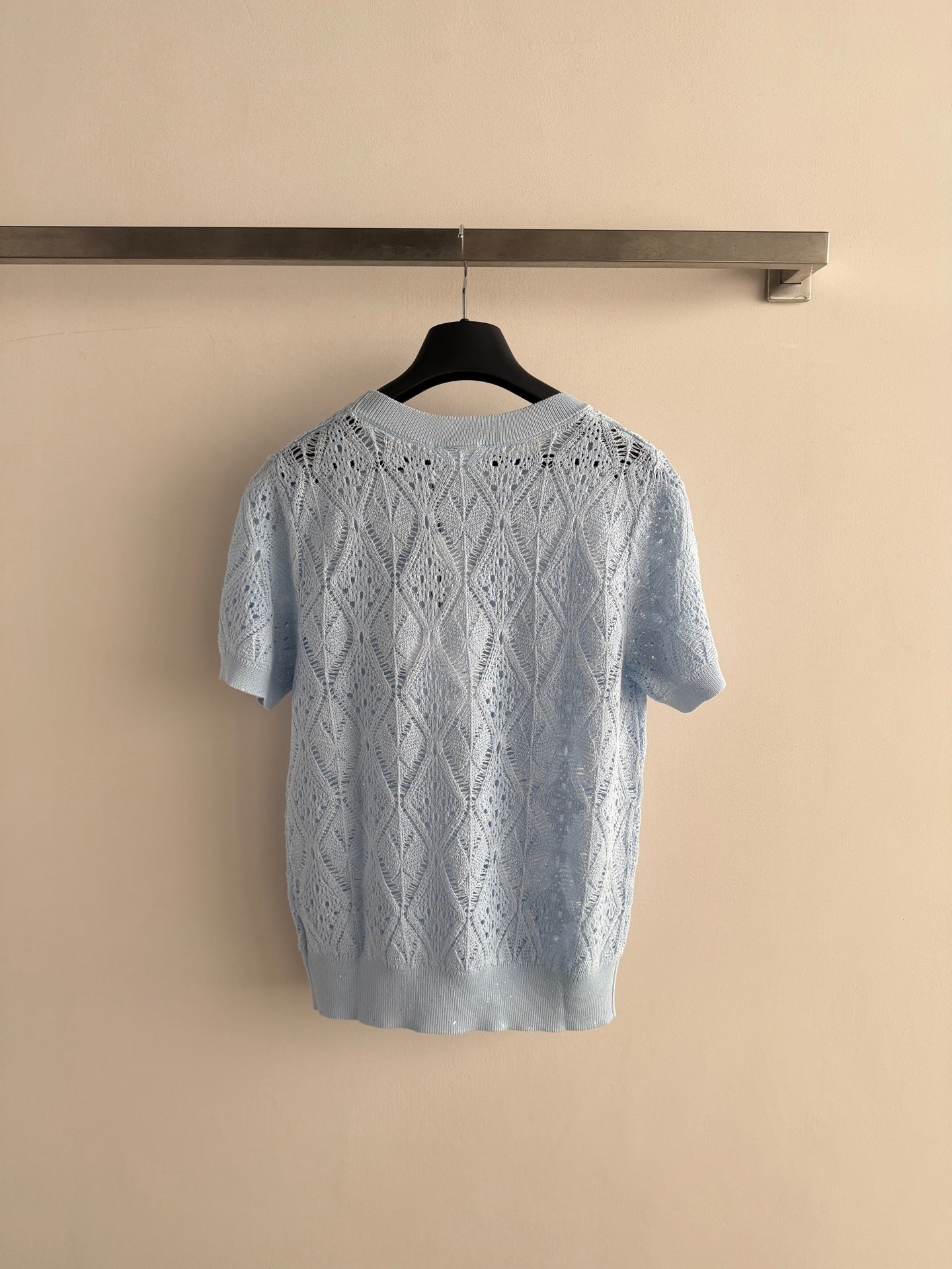 26SS NEW Hollow Knitted Short Sleeve