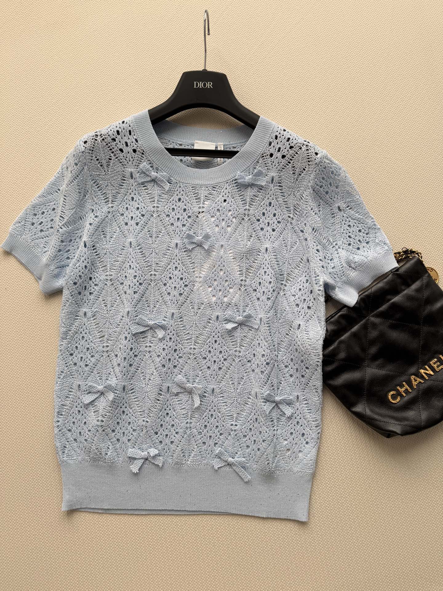 26SS NEW Hollow Knitted Short Sleeve
