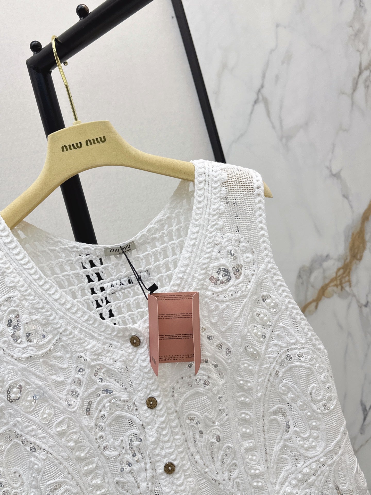 26SS NEW Bohemian style crochet vest