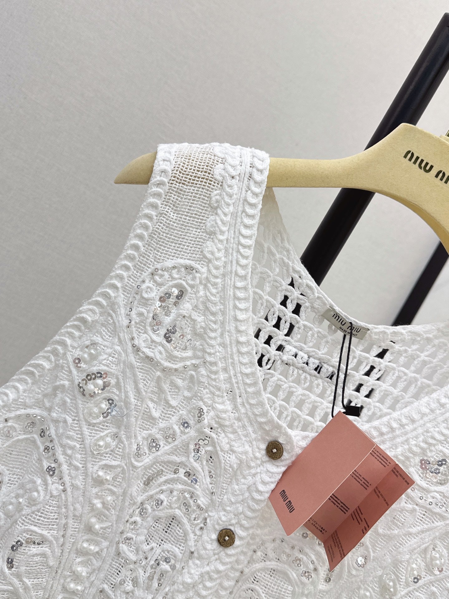 26SS NEW Bohemian style crochet vest