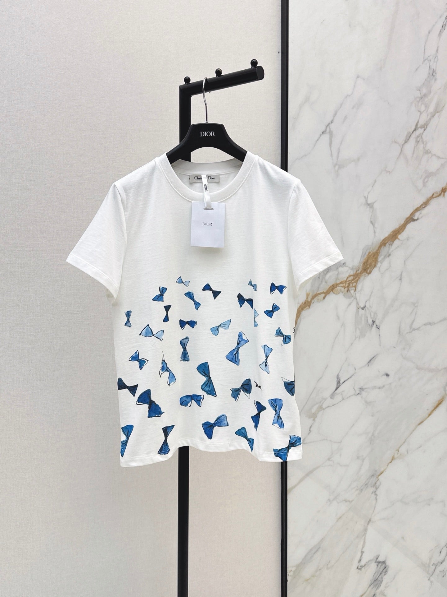 26SS NEW Butterfly Printed Round Neck T-shirt