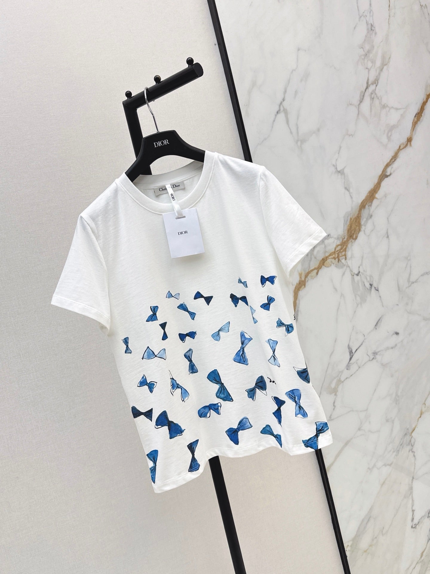 26SS NEW Butterfly Printed Round Neck T-shirt