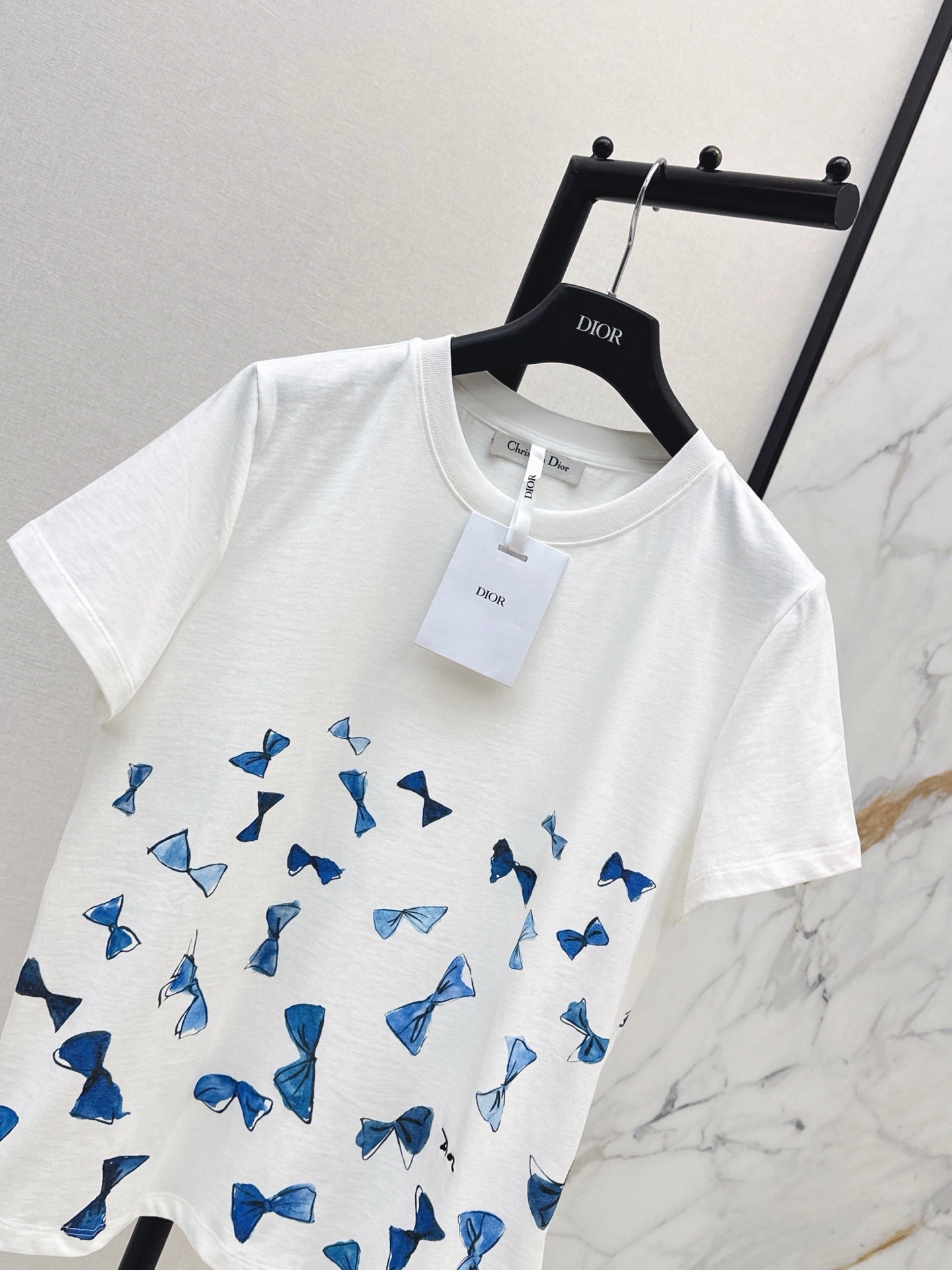 26SS NEW Butterfly Printed Round Neck T-shirt