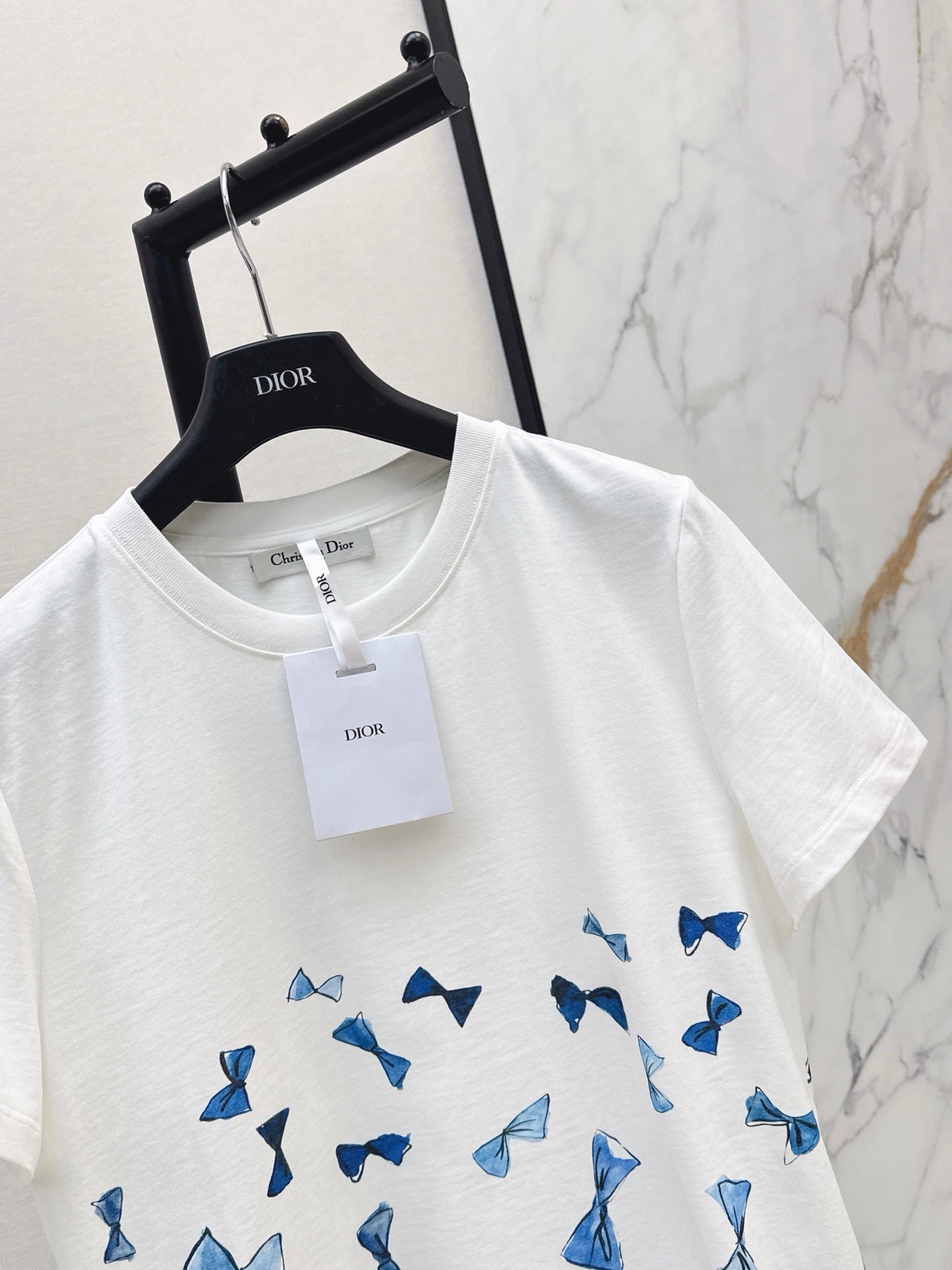 26SS NEW Butterfly Printed Round Neck T-shirt