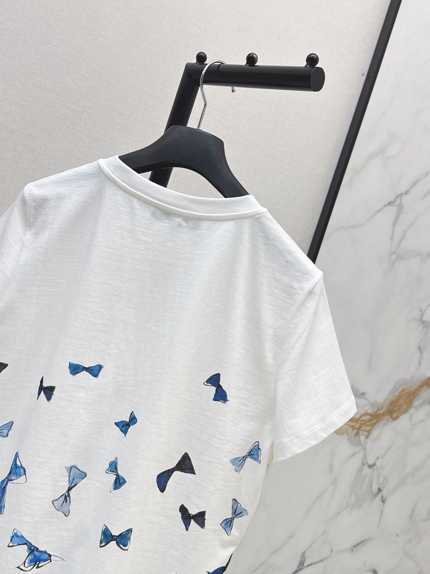 26SS NEW Butterfly Printed Round Neck T-shirt