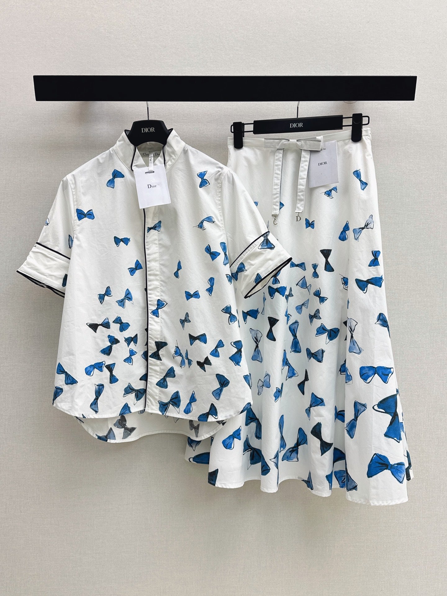 26SS NEW Vacation Series Bow Printed Half Skirt