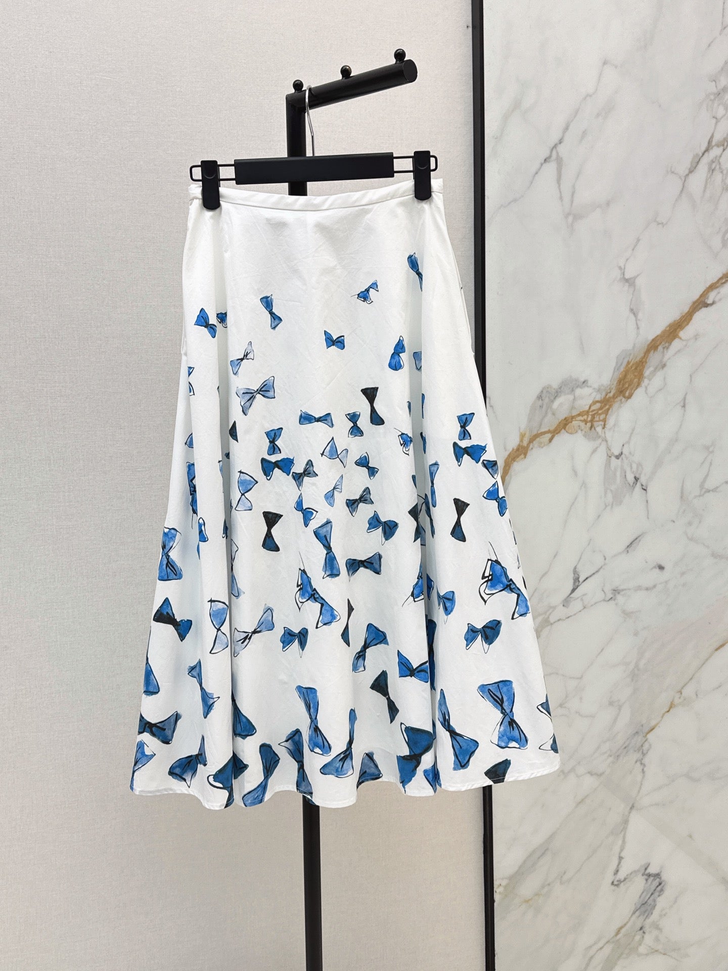 26SS NEW Vacation Series Bow Printed Half Skirt