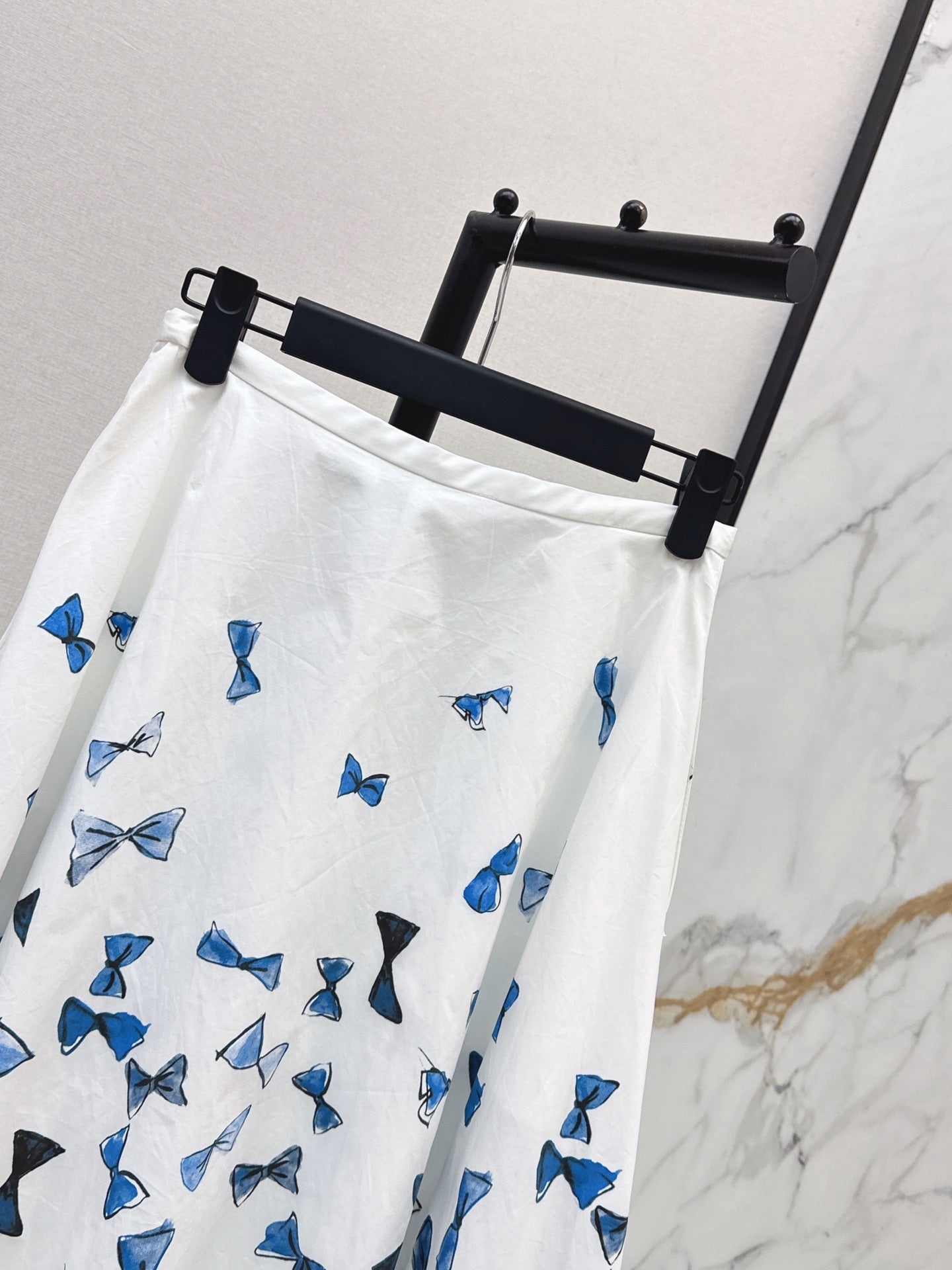 26SS NEW Vacation Series Bow Printed Half Skirt