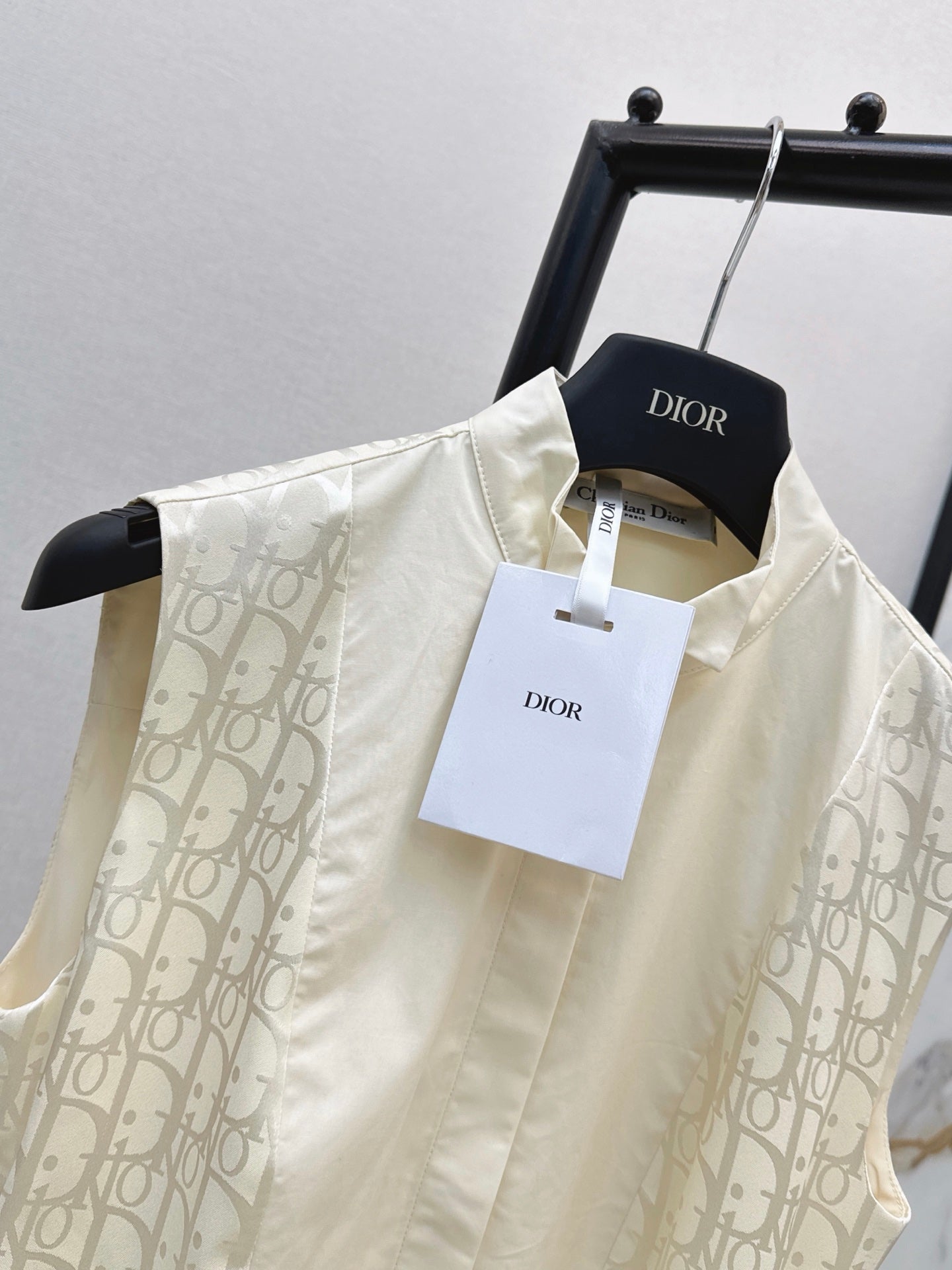 26SS NEW logo jacquard stand up collar long dress