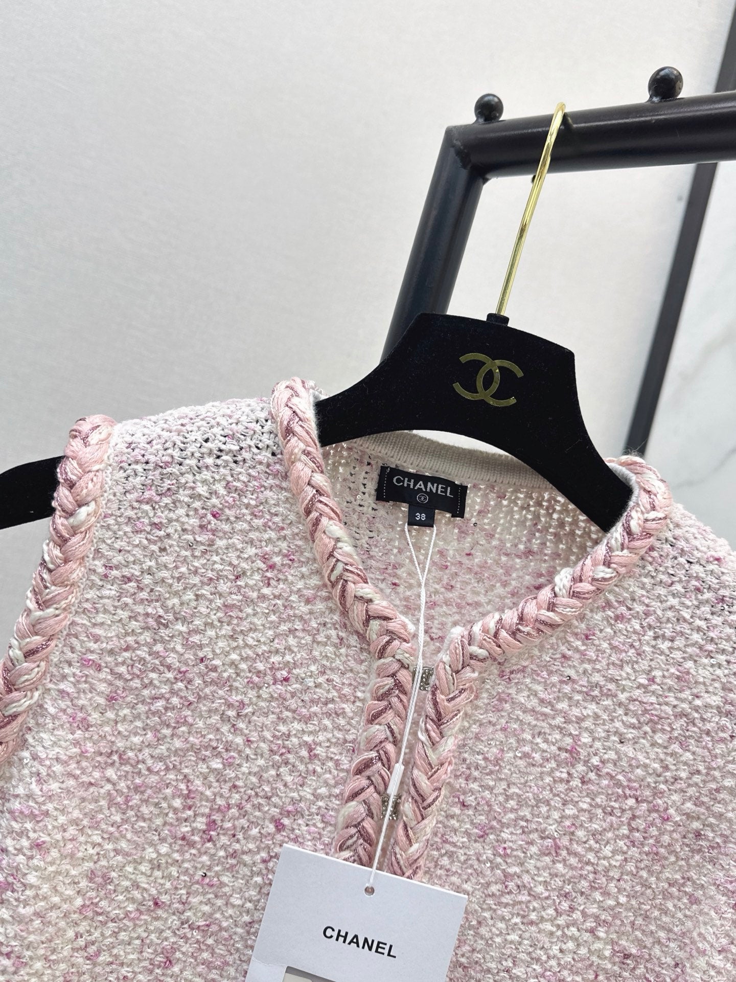 26SS NEW pony Fried Dough Twists binding knitting vest