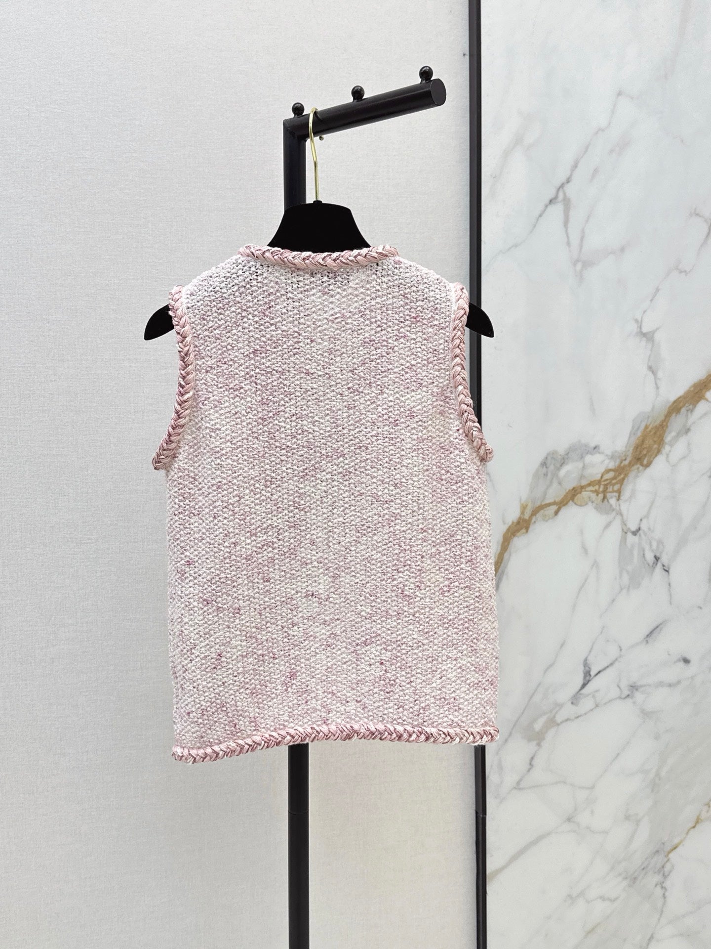 26SS NEW pony Fried Dough Twists binding knitting vest