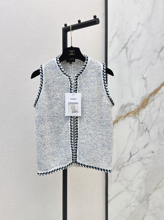 26SS NEW pony Fried Dough Twists binding knitting vest