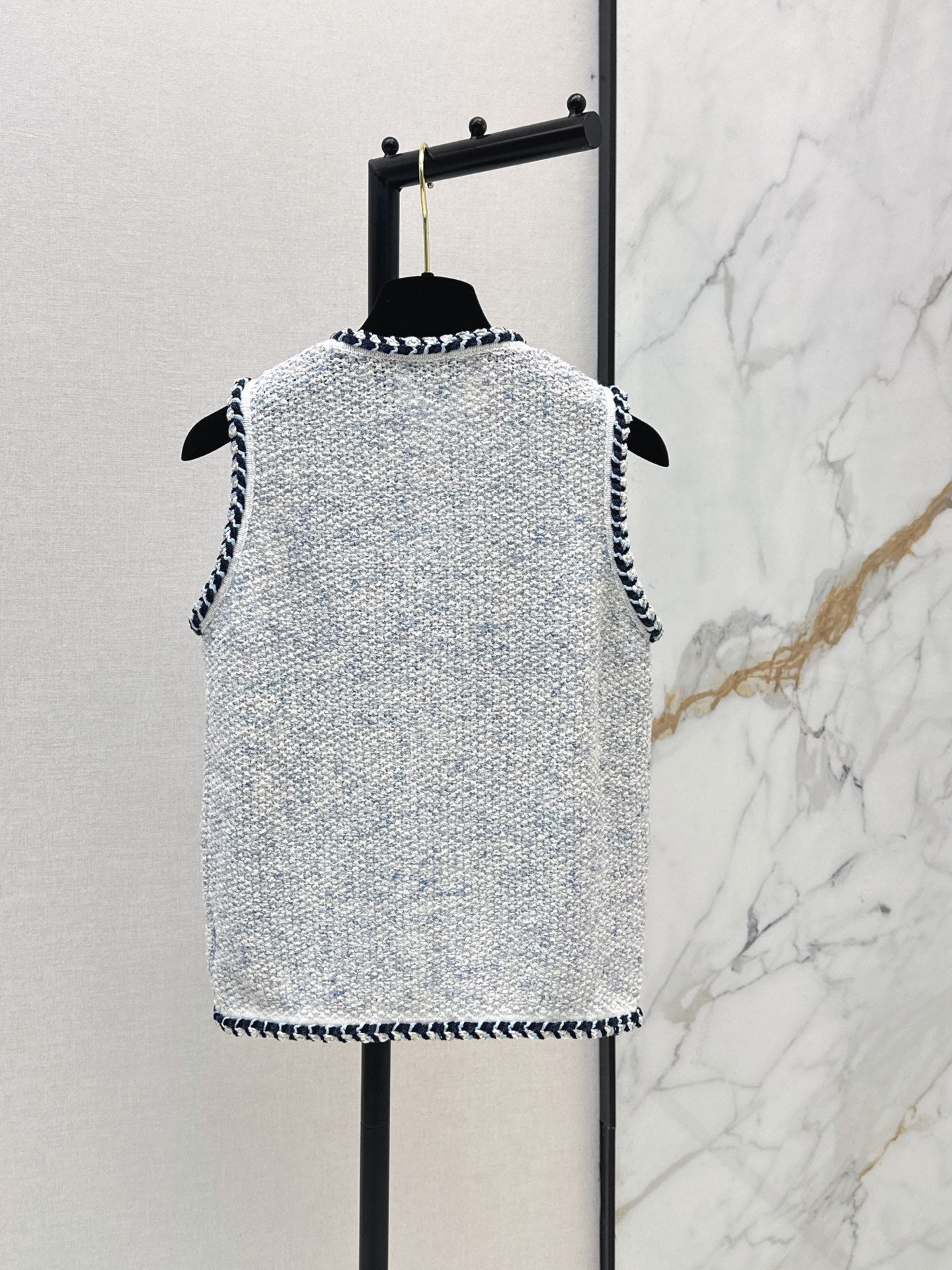 26SS NEW pony Fried Dough Twists binding knitting vest