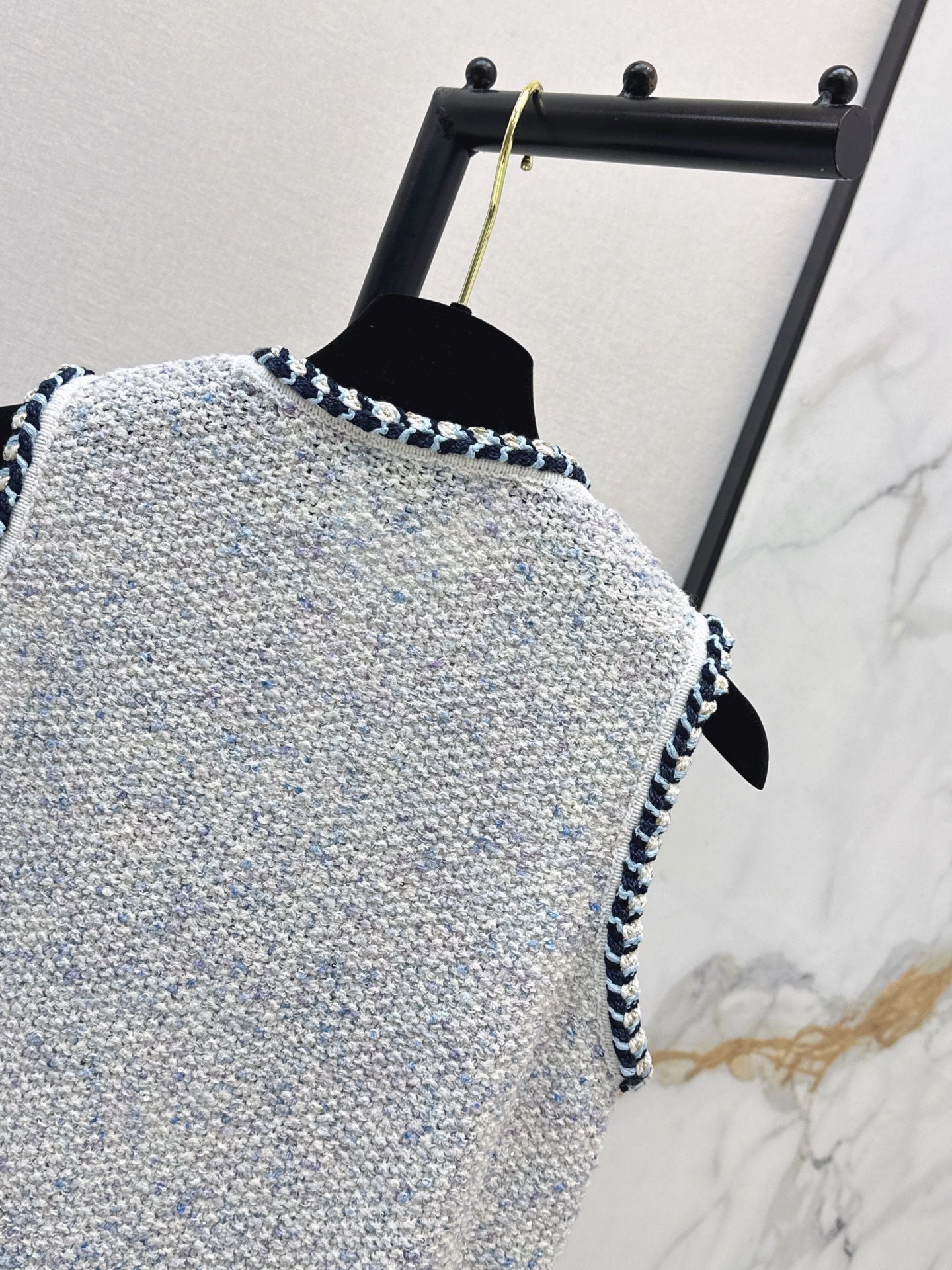 26SS NEW pony Fried Dough Twists binding knitting vest