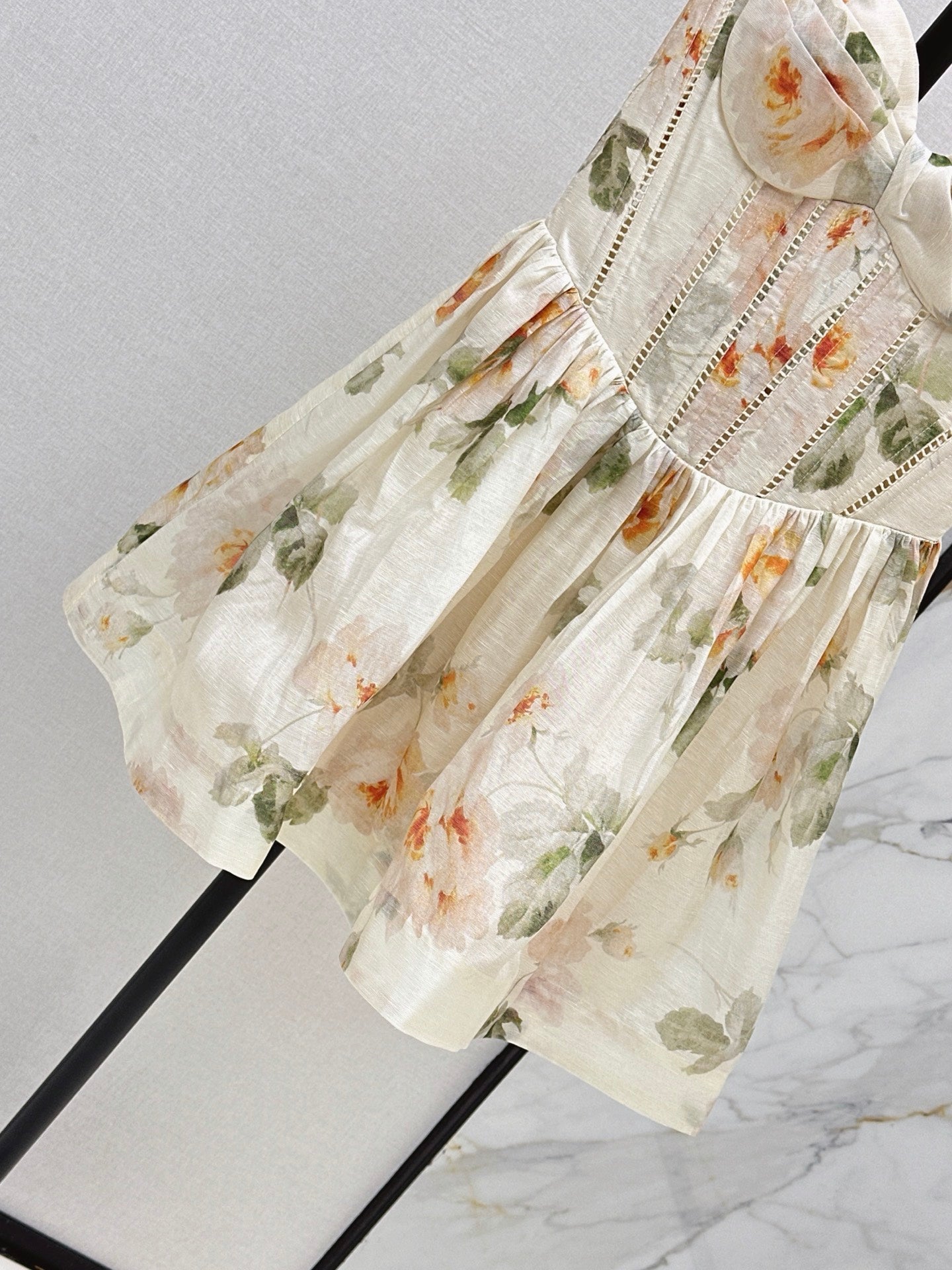26SS NEW vacation style heavyweight strapless camisole dress