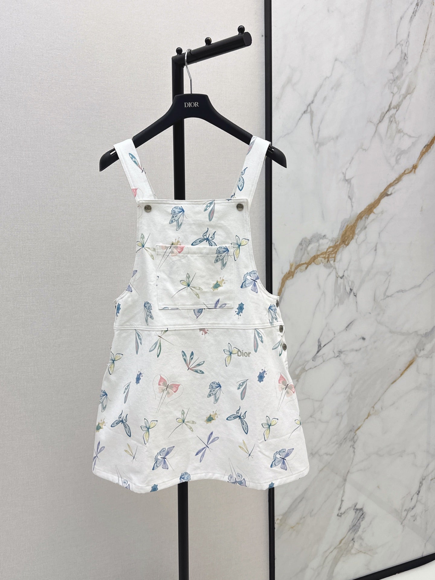 26SS NEW Nautical Series Denim Overalls Dress
