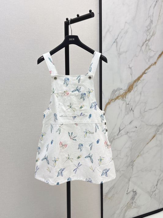 26SS NEW Nautical Series Denim Overalls Dress