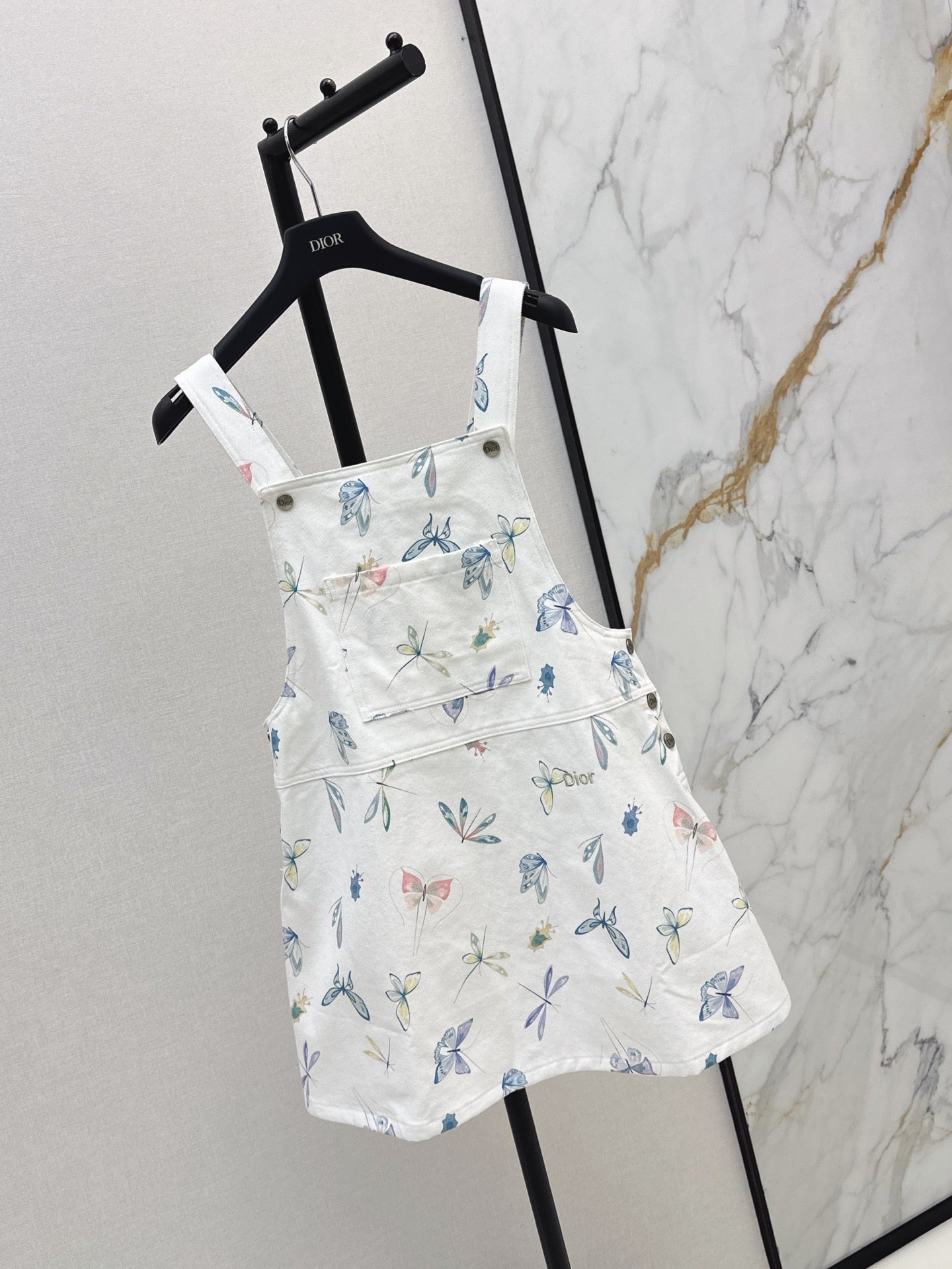 26SS NEW Nautical Series Denim Overalls Dress