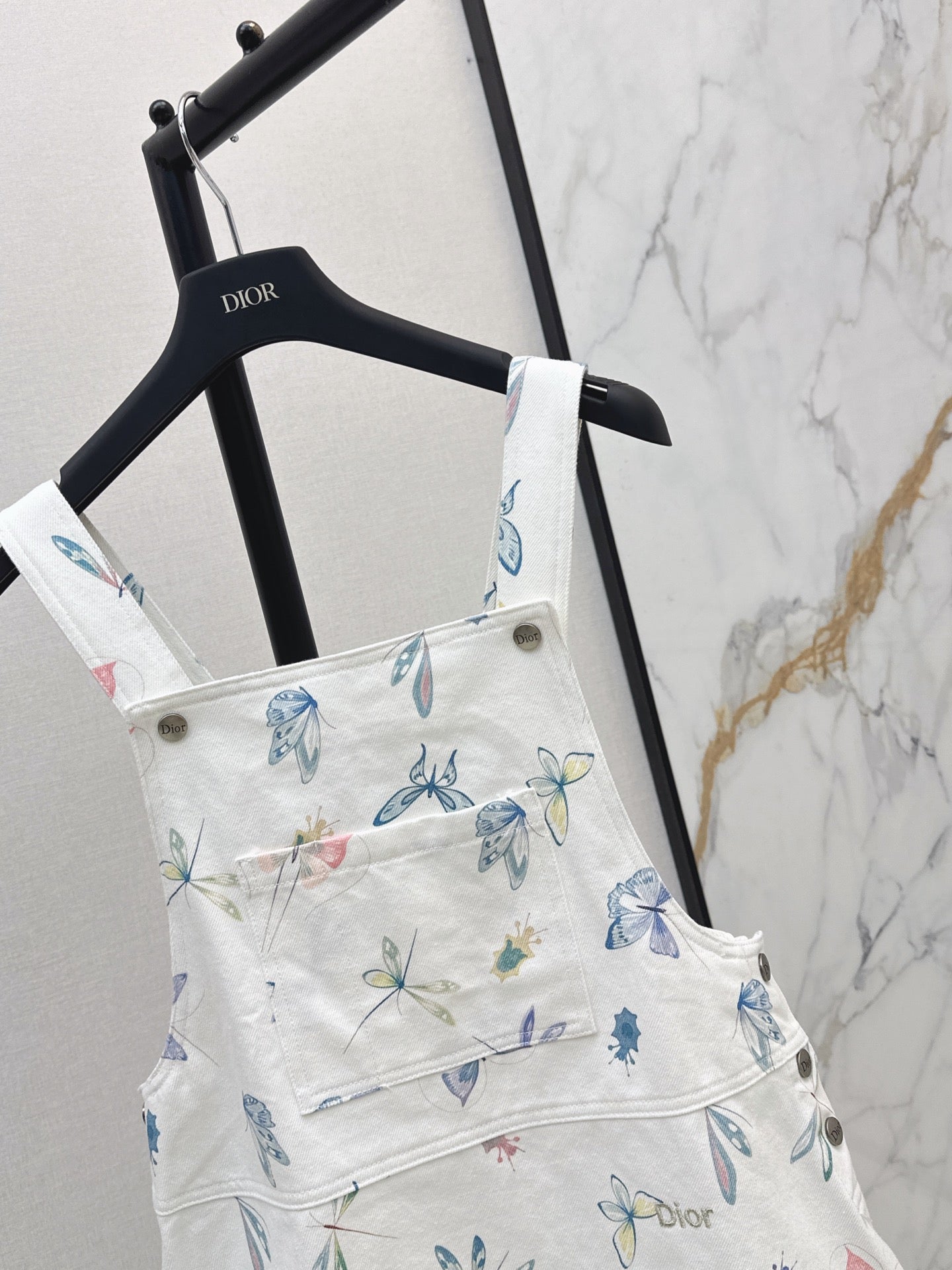 26SS NEW Nautical Series Denim Overalls Dress