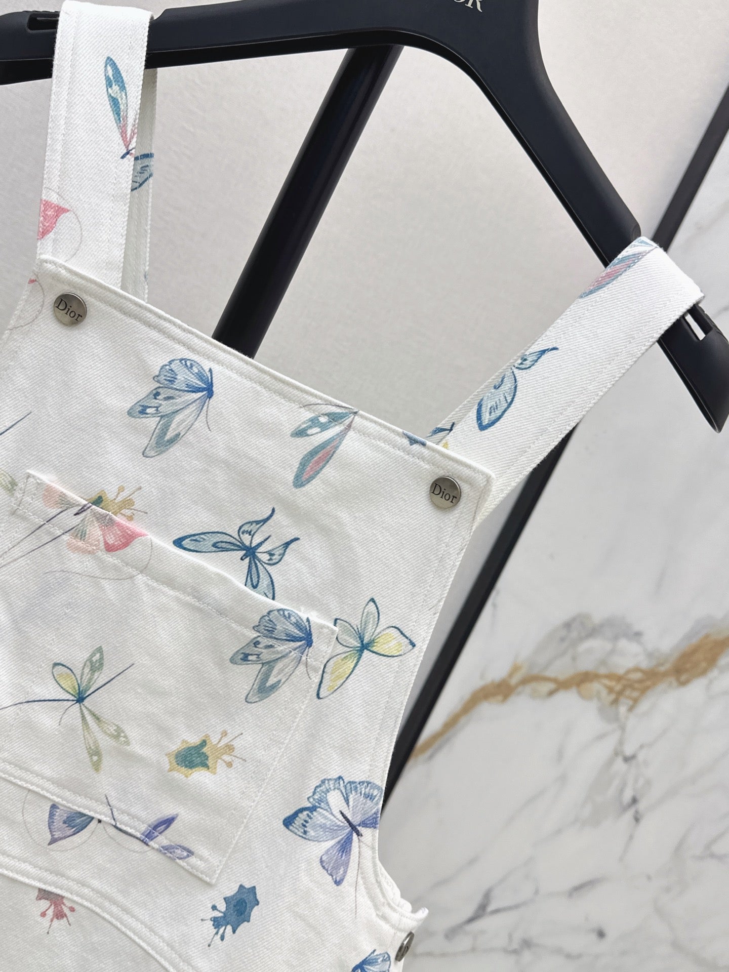 26SS NEW Nautical Series Denim Overalls Dress