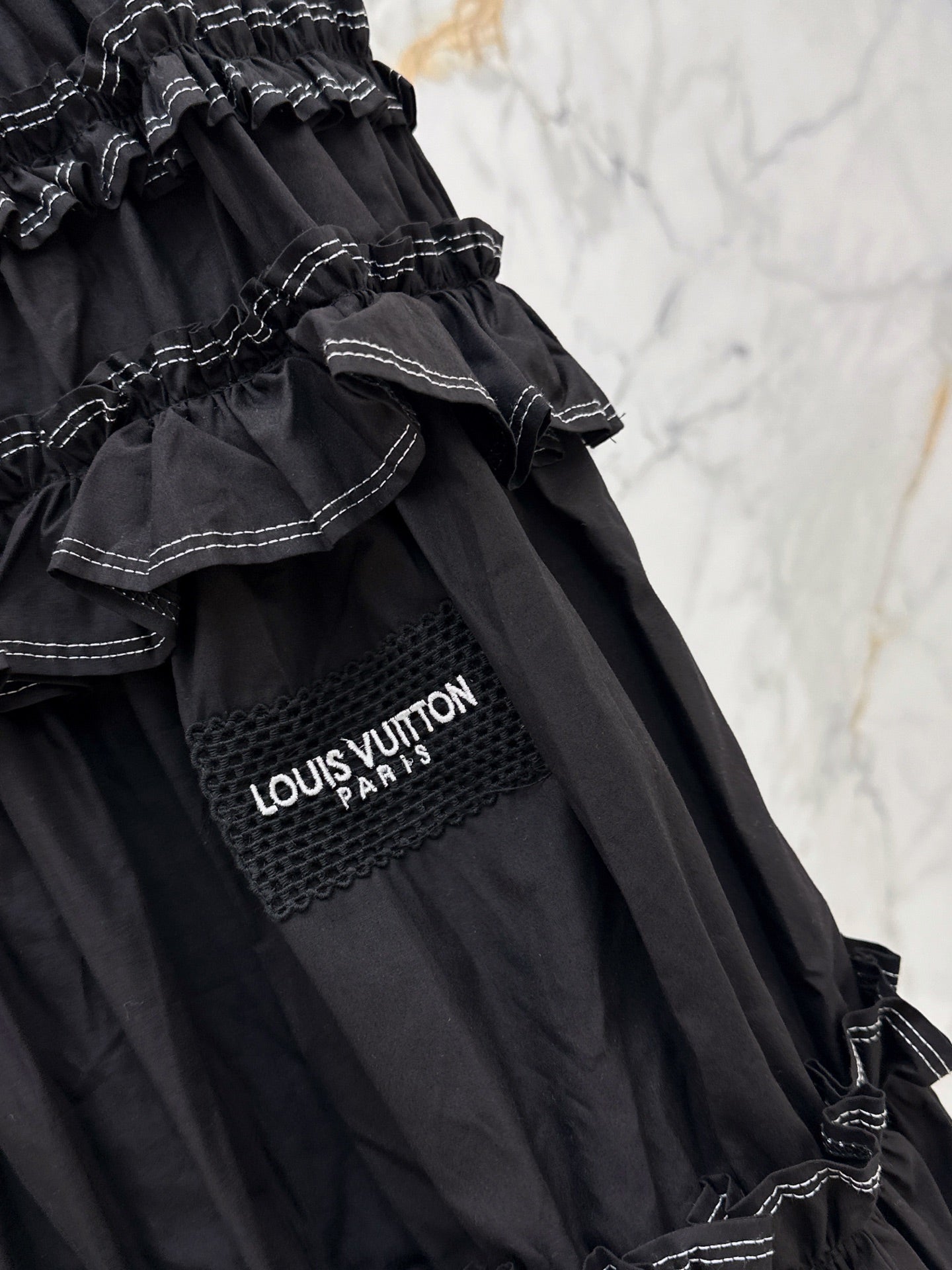 26SS NEW Sleeveless Long Dress with Ruffled Hem
