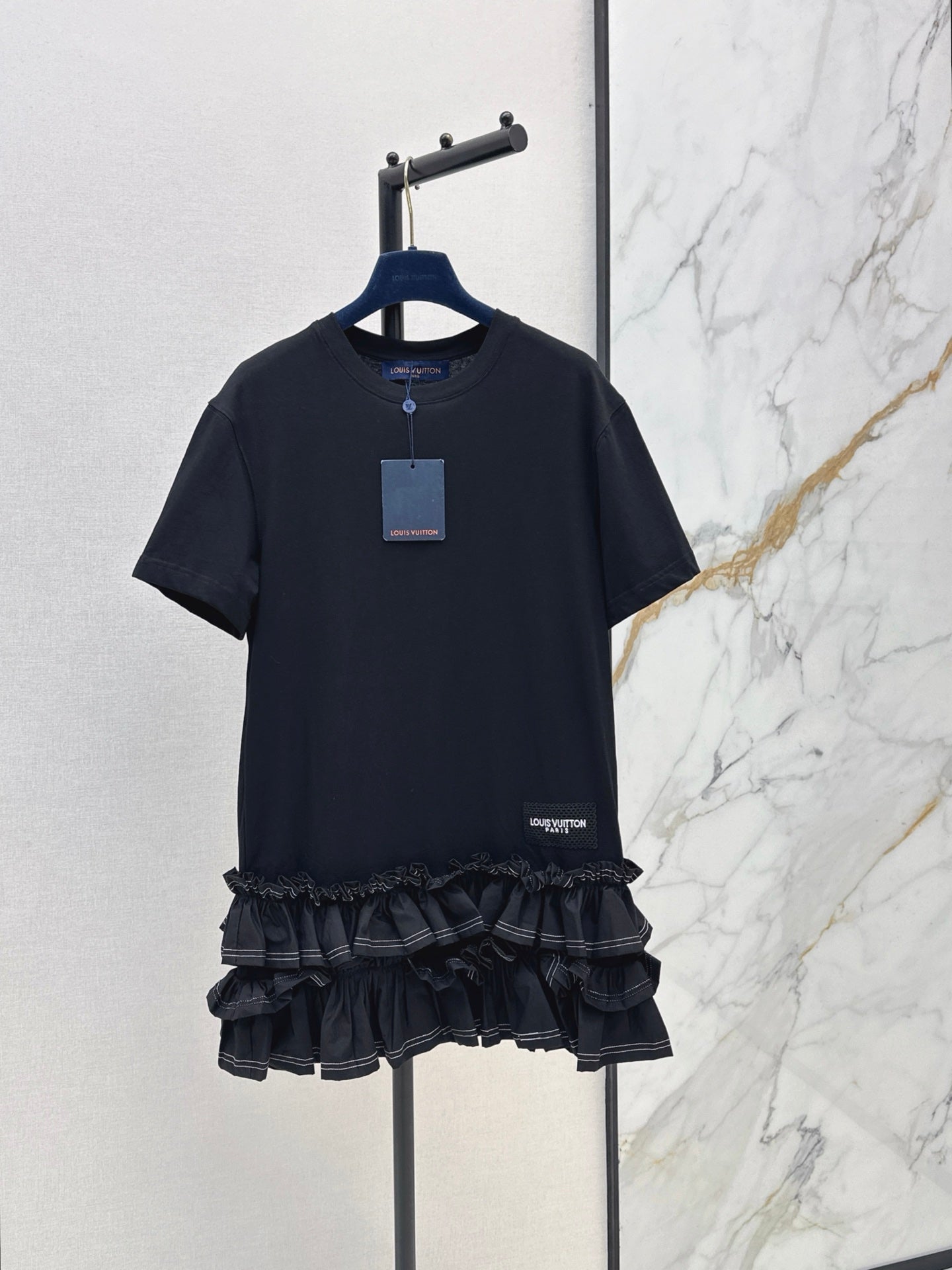26SS NEW Sleeveless Short Dress with Ruffled Hem